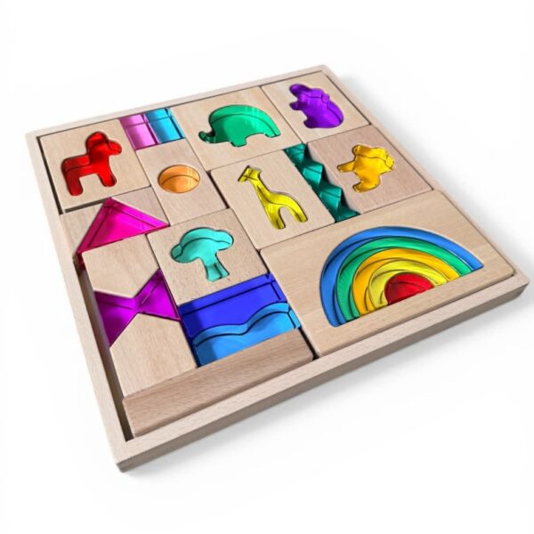 Green Elephant Original Design – Wild Rainbow Safari Blocks Exclusive Limited Edition Wooden & Acrylic Play Set - Image 18
