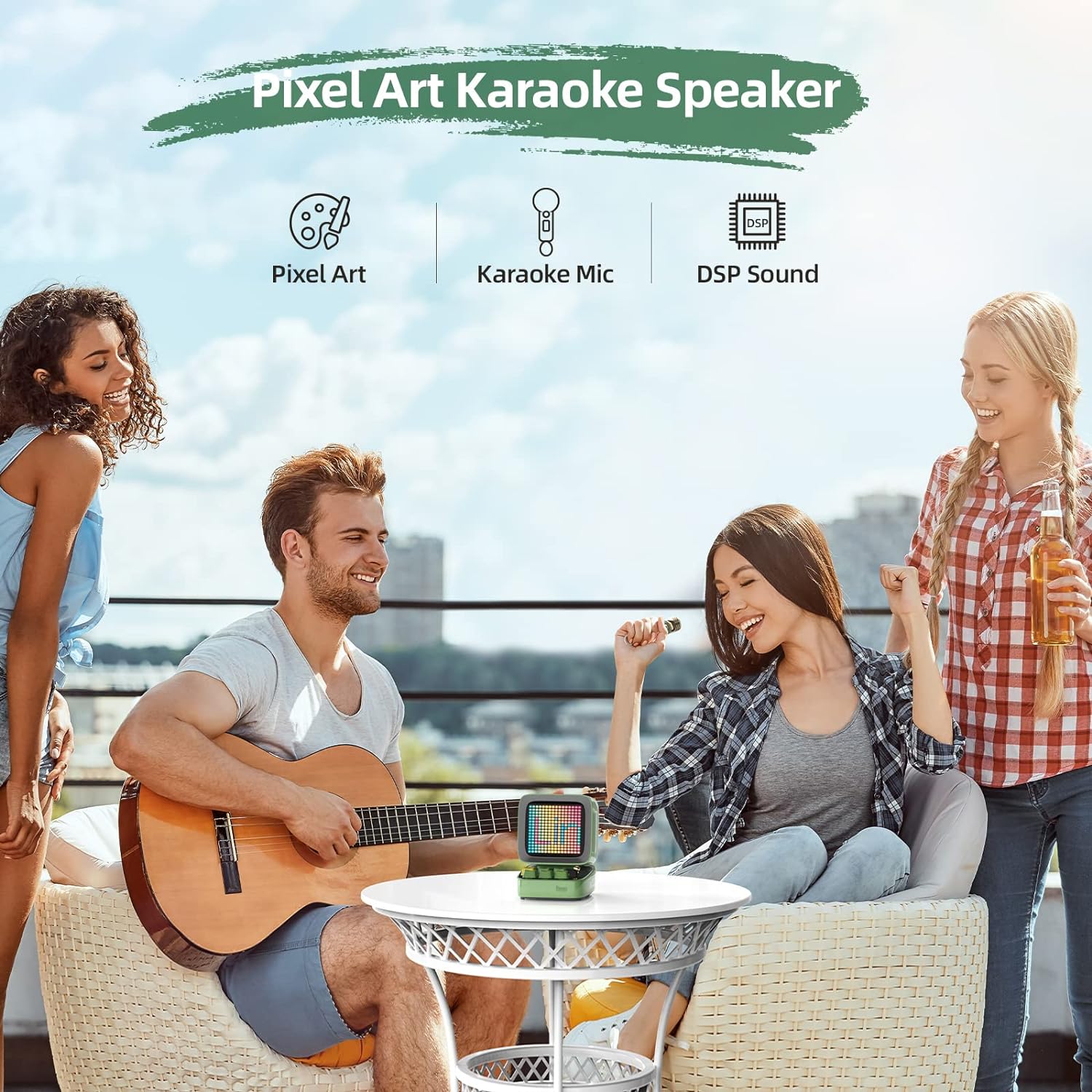 Bluetooth Speaker with Karaoke Mic - Image 7