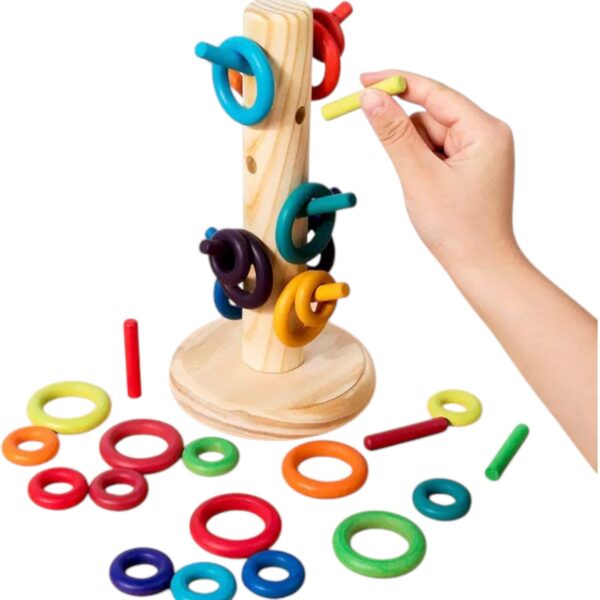 12-Dowel Sorting Tree with 24 Building Rings Set - Image 6