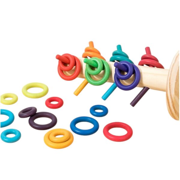 12-Dowel Sorting Tree with 24 Building Rings Set - Image 9