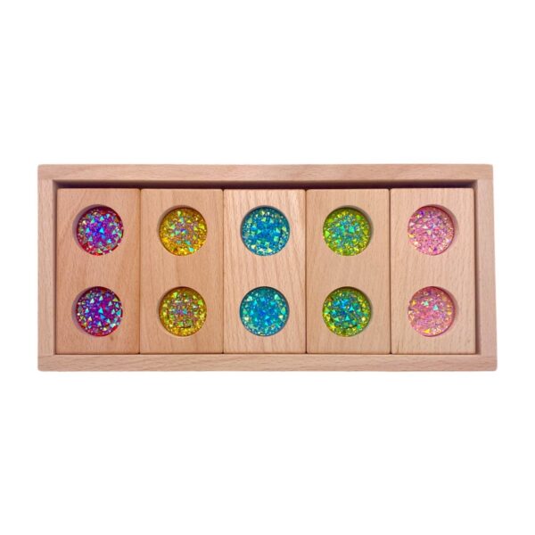Pastel & Rainbow Gem Block Collection – 3 Styles with Wooden Storage Trays - Image 5