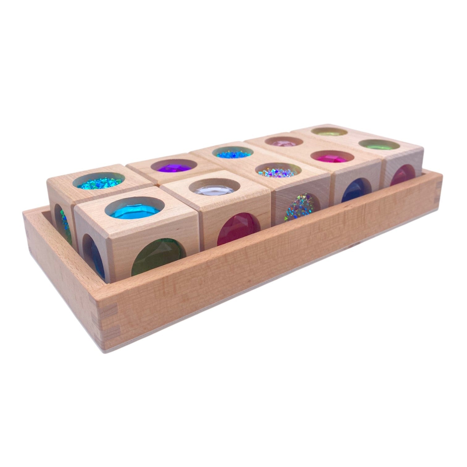 Pastel & Rainbow Gem Block Collection – 3 Styles with Wooden Storage Trays - Image 6