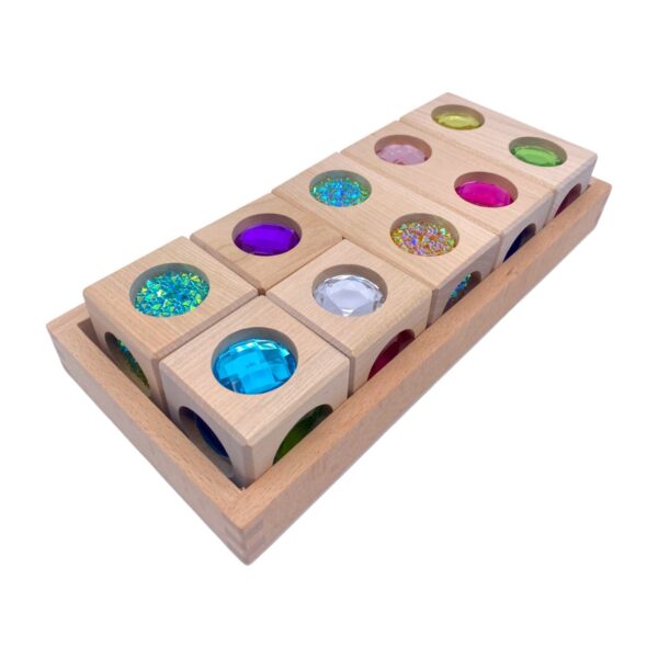 Pastel & Rainbow Gem Block Collection – 3 Styles with Wooden Storage Trays - Image 7