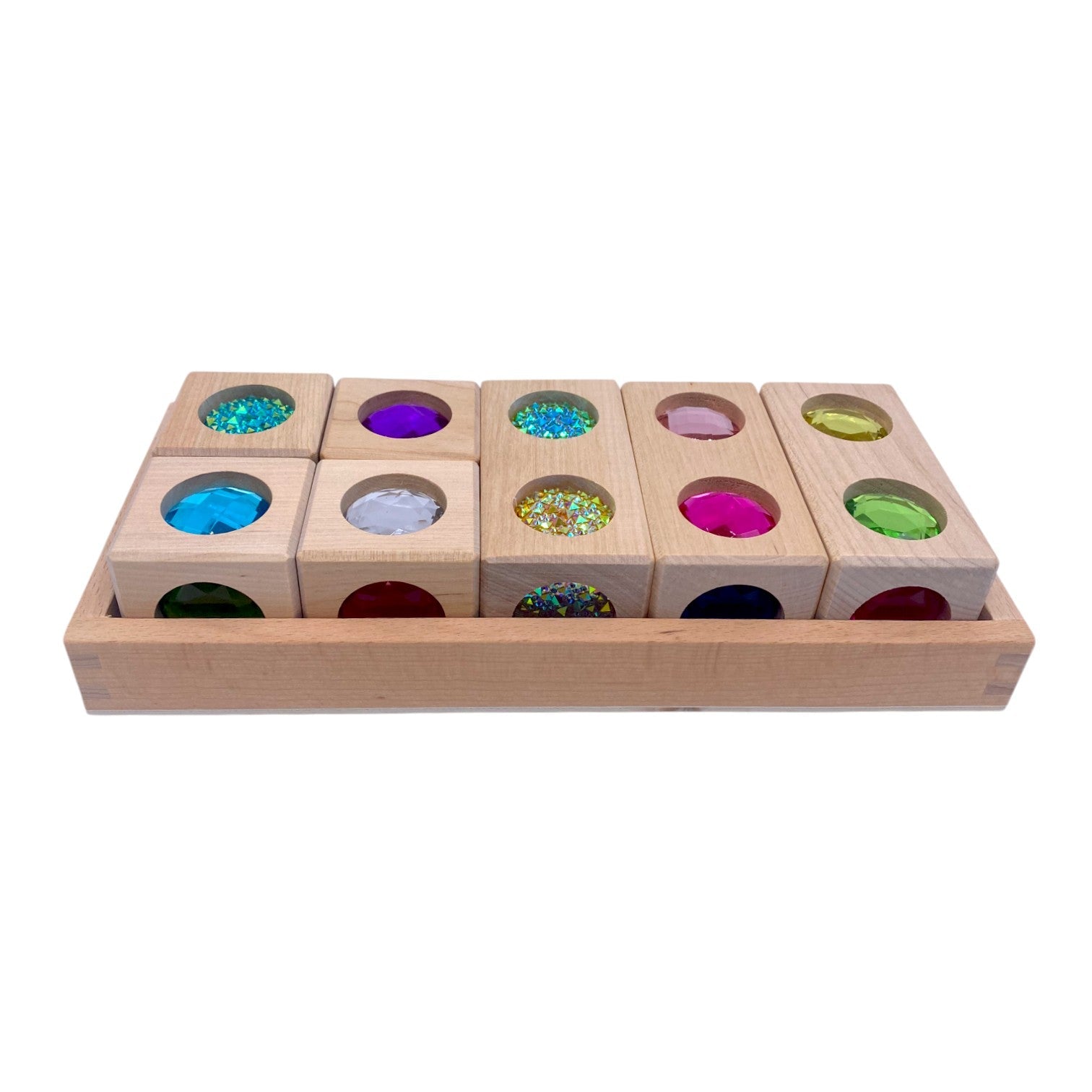 Pastel & Rainbow Gem Block Collection – 3 Styles with Wooden Storage Trays - Image 8