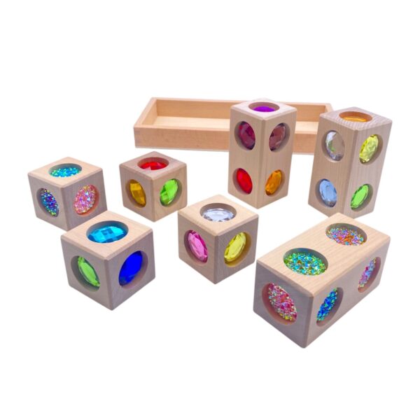 Pastel & Rainbow Gem Block Collection – 3 Styles with Wooden Storage Trays - Image 10