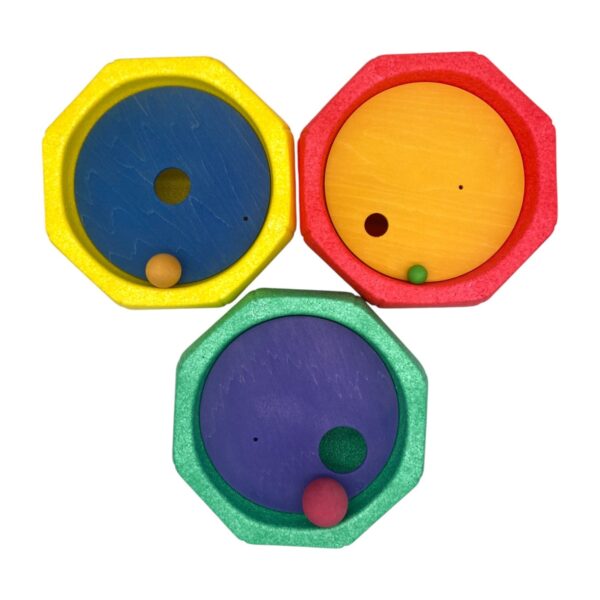 6-Piece Rolling Discs Set for Stepping Stones – Includes 6 Wooden Balls in Varying Sizes - Image 4