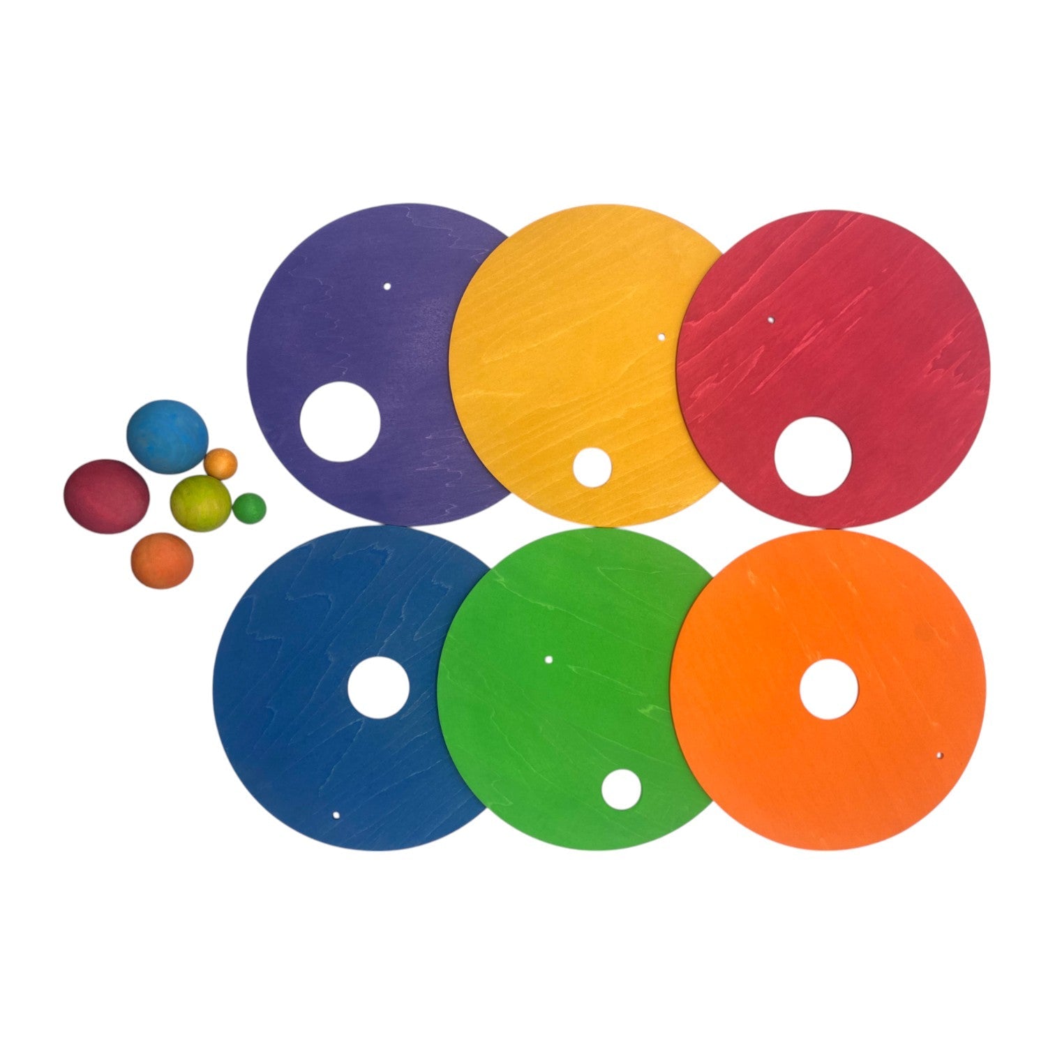 6-Piece Rolling Discs Set for Stepping Stones – Includes 6 Wooden Balls in Varying Sizes - Image 3