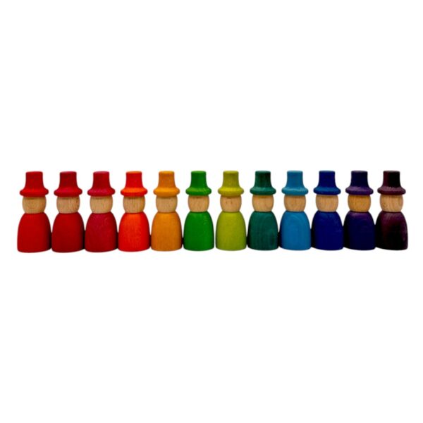 Rainbow & Pastel Wooden Peg Dolls Collection – 5 Styles - Image 4