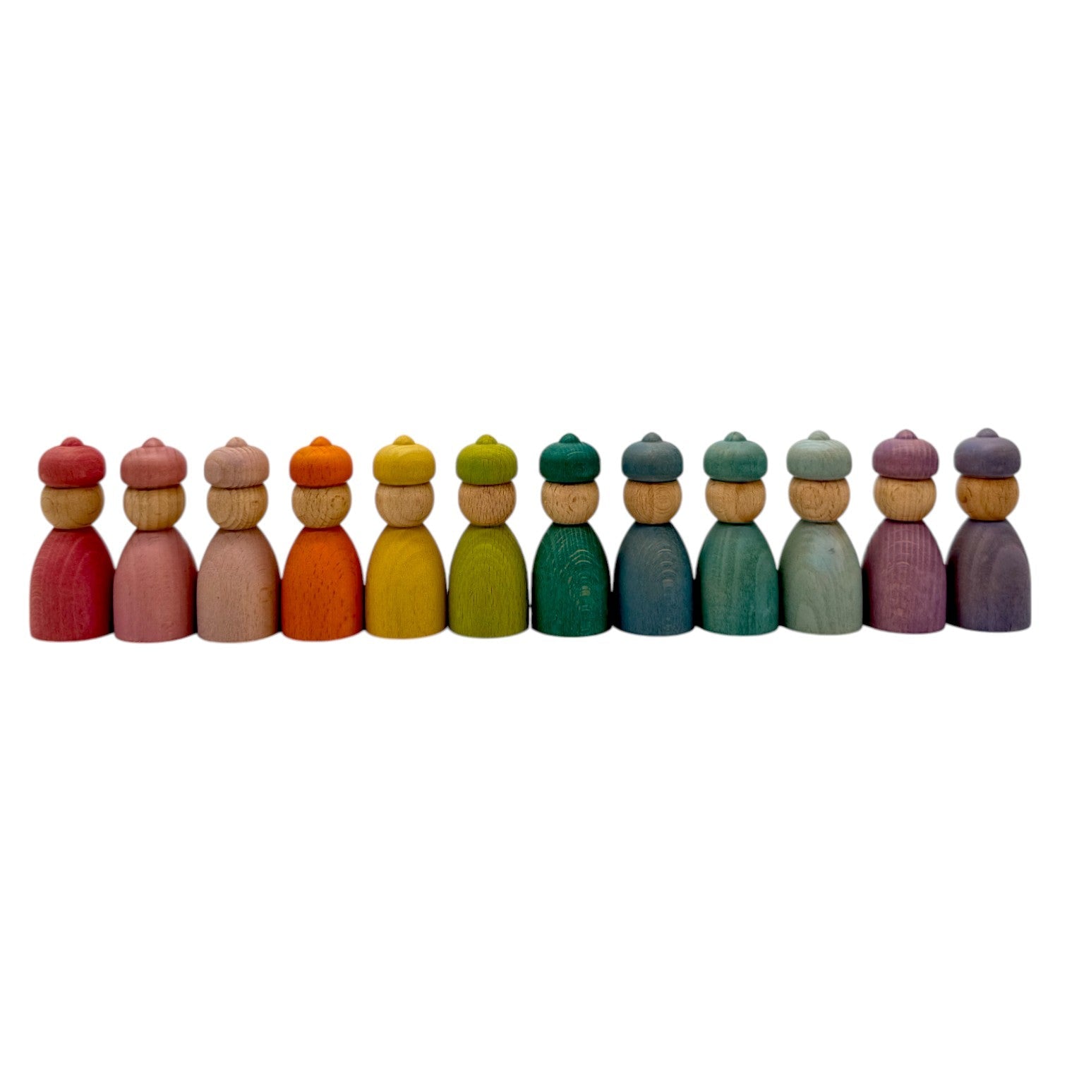Rainbow & Pastel Wooden Peg Dolls Collection – 5 Styles - Image 7