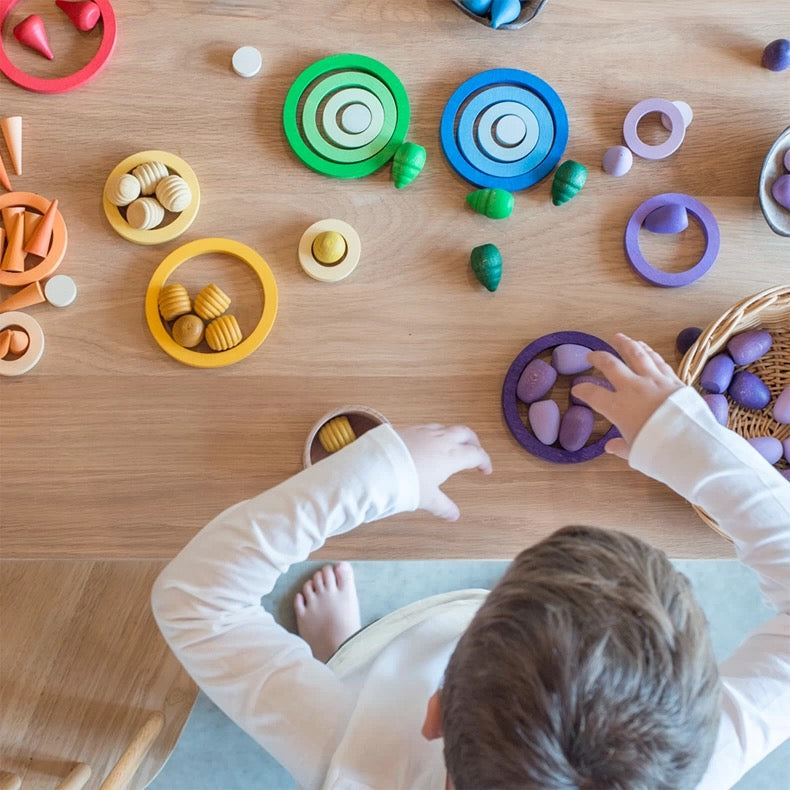 24-Piece Rainbow Nesting Rings - Image 6