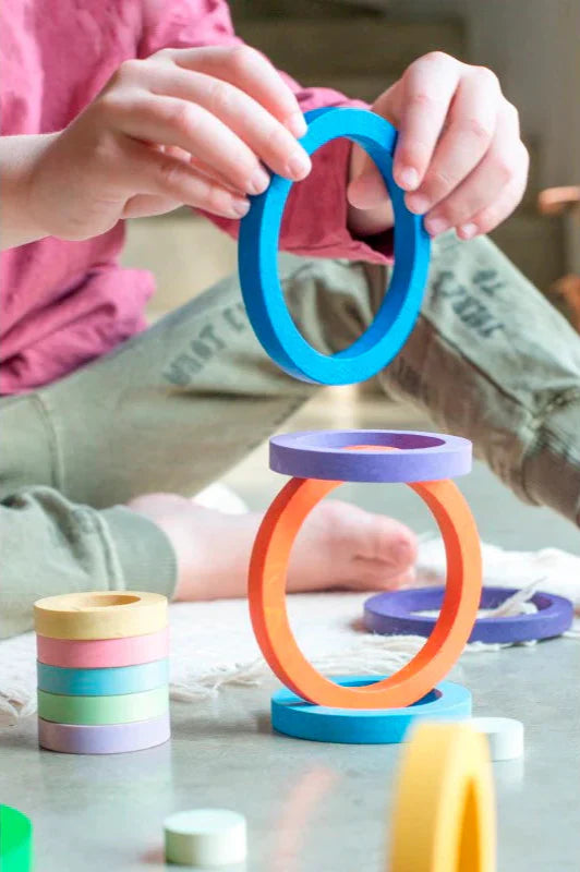 24-Piece Rainbow Nesting Rings - Image 9