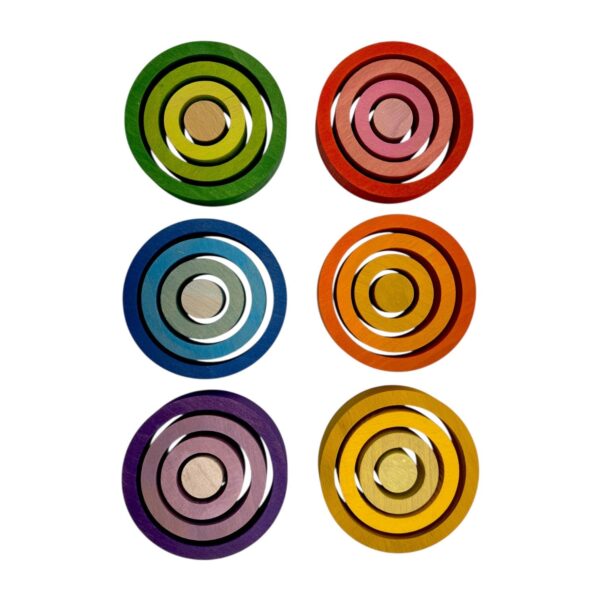 24-Piece Rainbow Nesting Rings - Image 2
