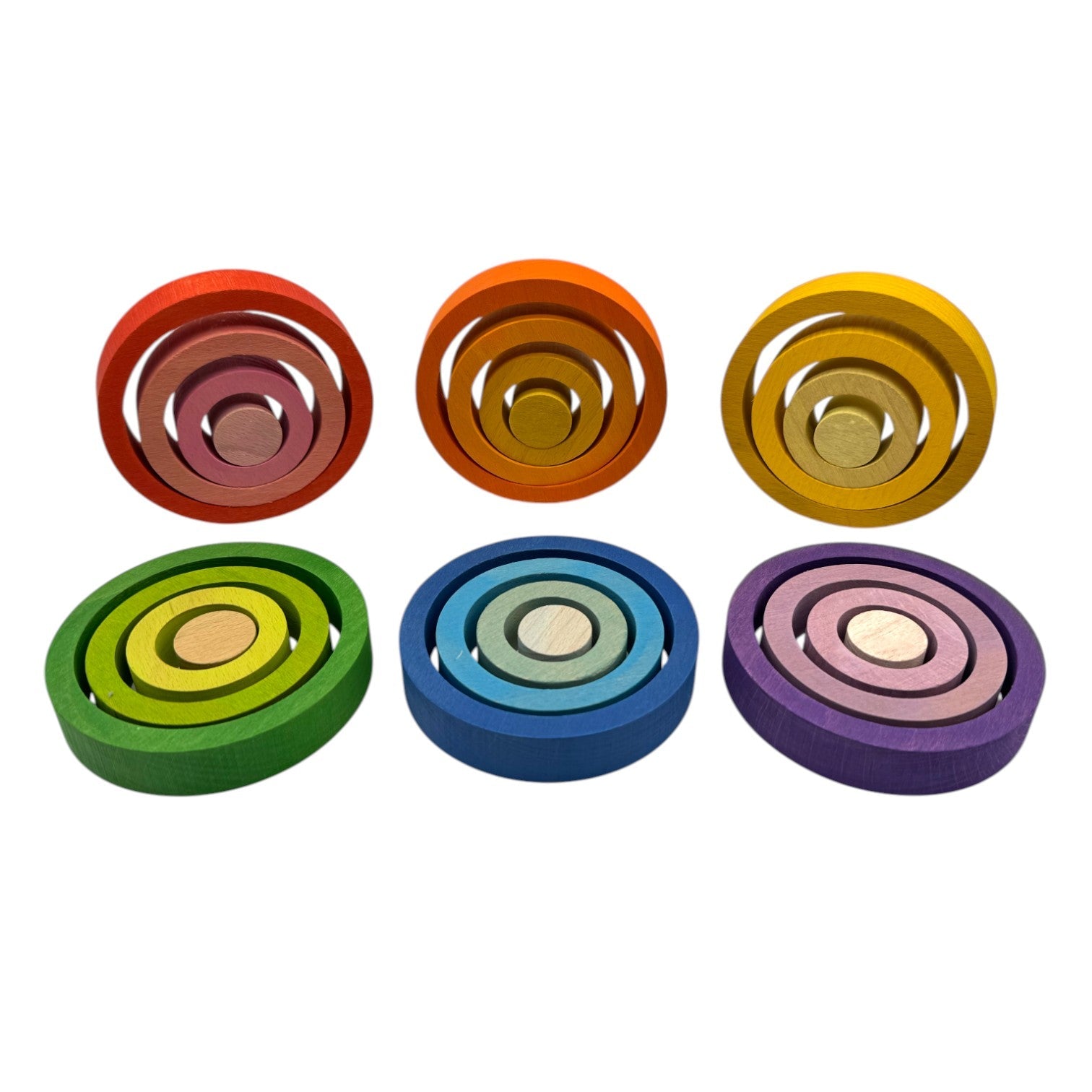 24-Piece Rainbow Nesting Rings - Image 3