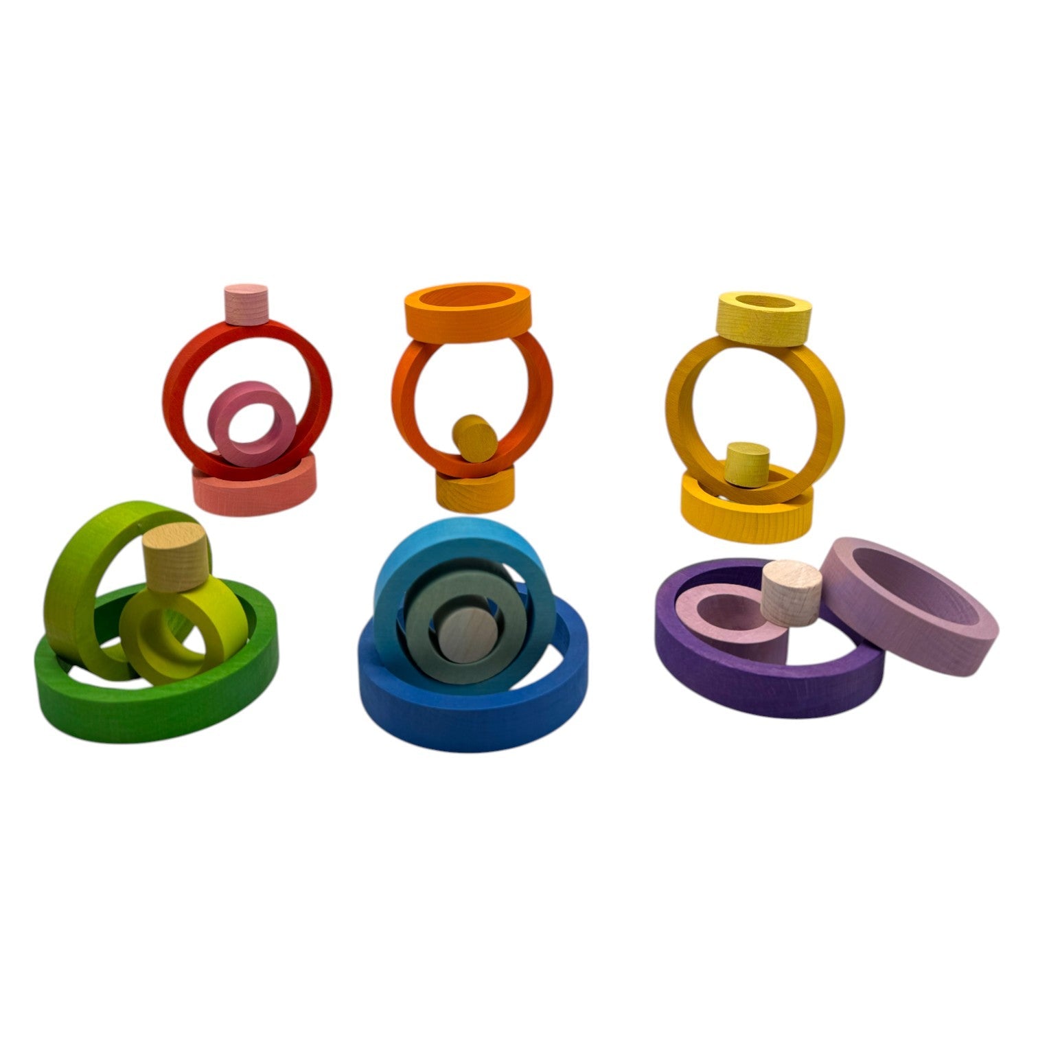 24-Piece Rainbow Nesting Rings - Image 5