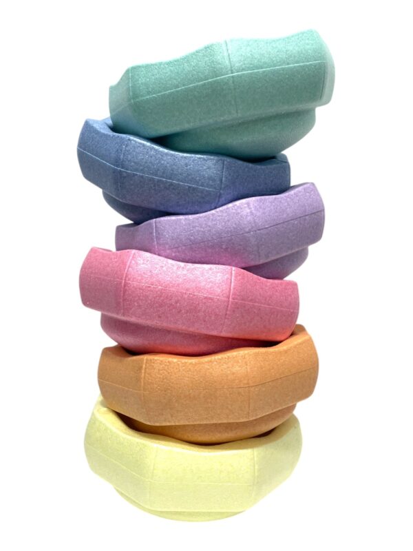 6 Pieces Pastel Rainbow Stepping Stones Set - Image 8