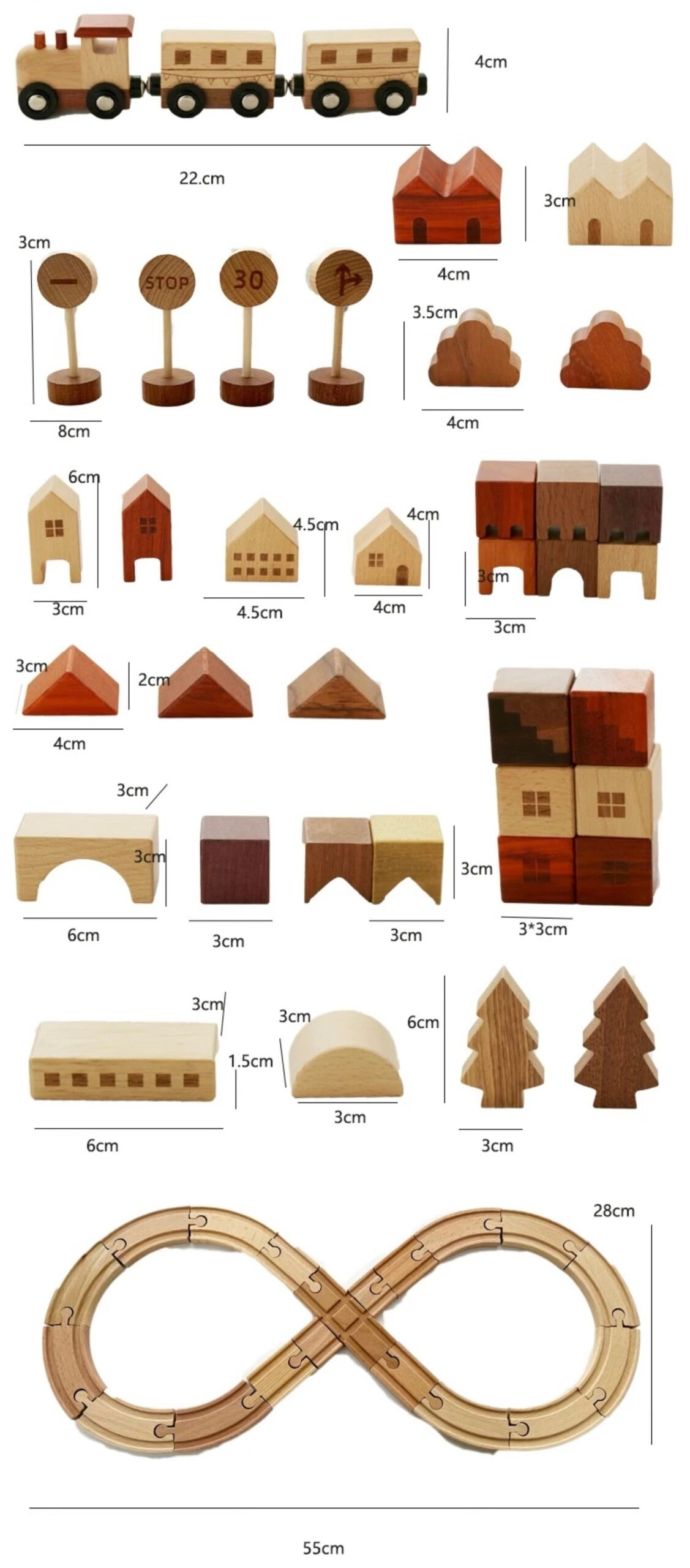 56 PCS Town Exploration Train Set with Track - Image 9