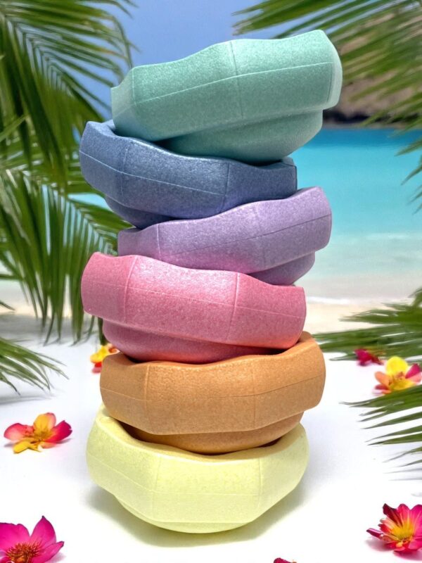 6 Pieces Pastel Rainbow Stepping Stones Set - Image 2
