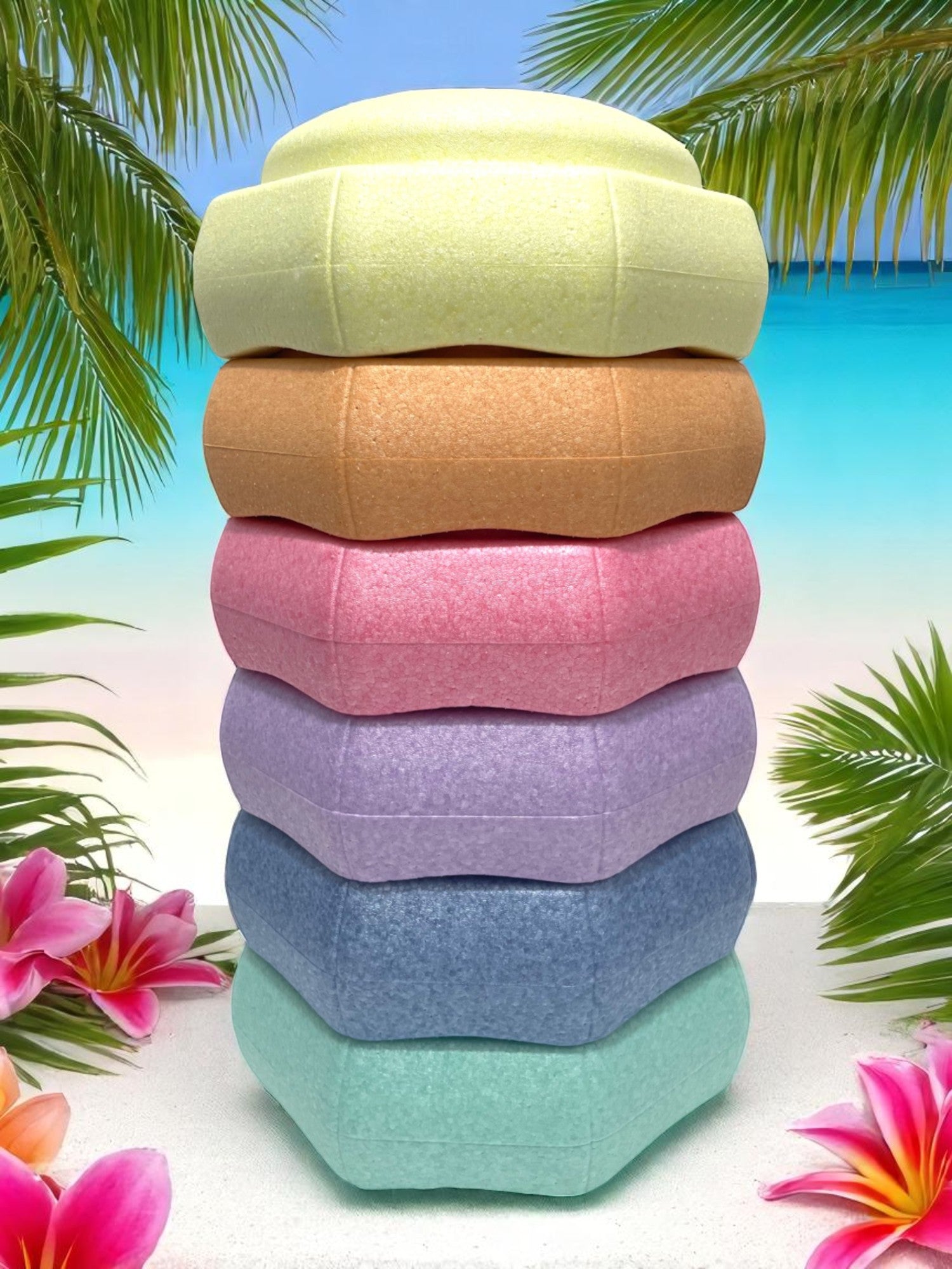 6 Pieces Pastel Rainbow Stepping Stones Set - Image 4