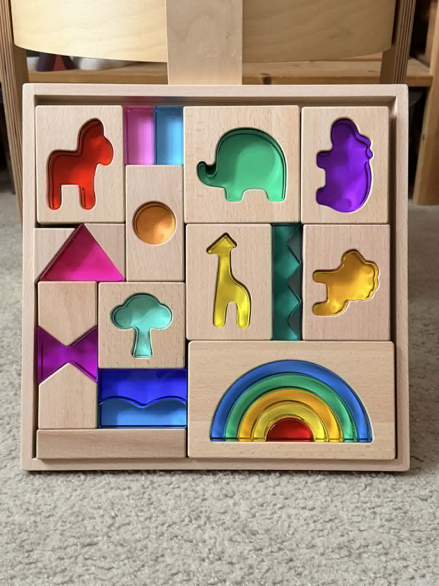 Green Elephant Original Design – Wild Rainbow Safari Blocks Exclusive Limited Edition Wooden & Acrylic Play Set - Image 19