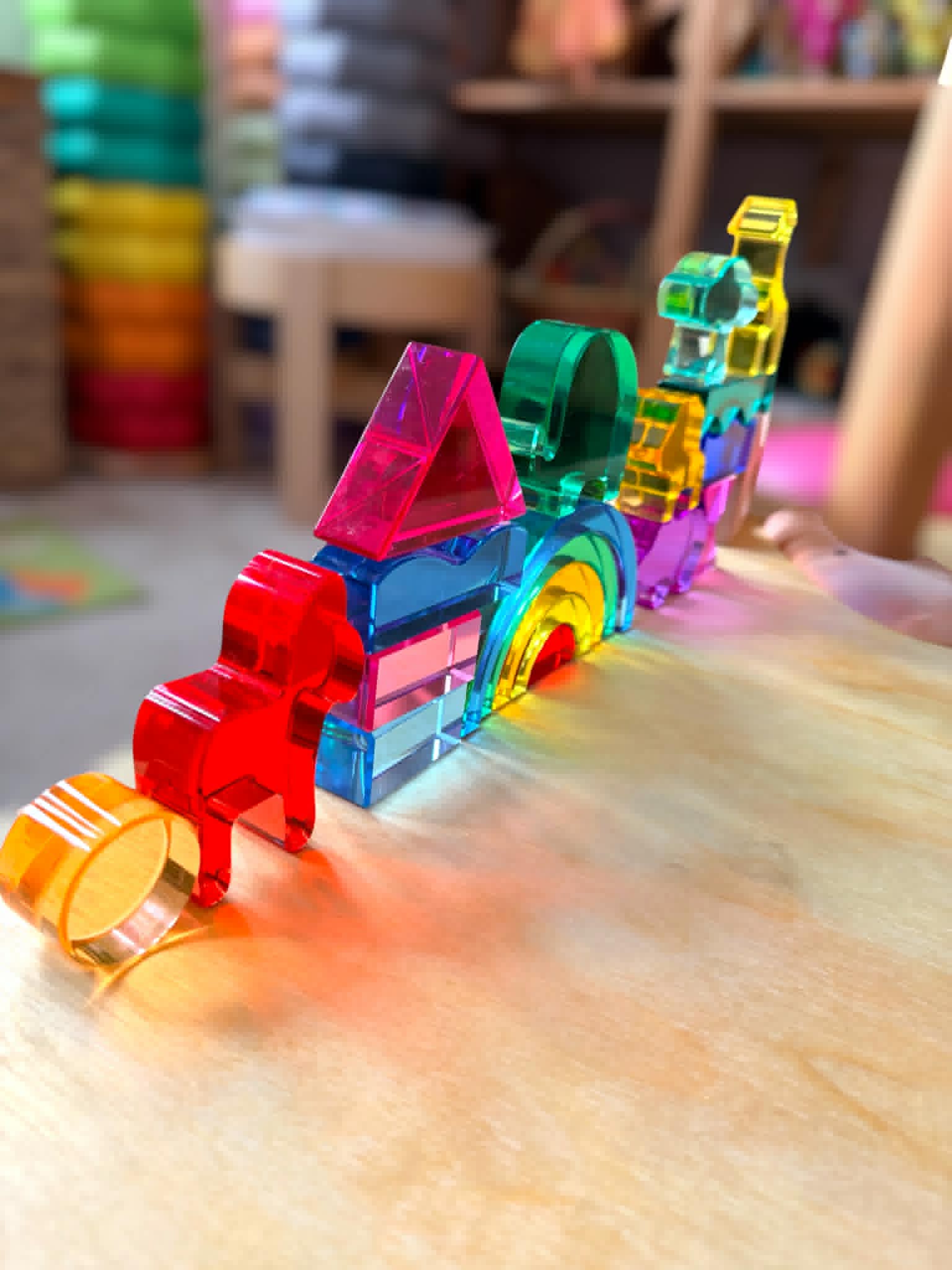 Green Elephant Original Design – Wild Rainbow Safari Blocks Exclusive Limited Edition Wooden & Acrylic Play Set - Image 10