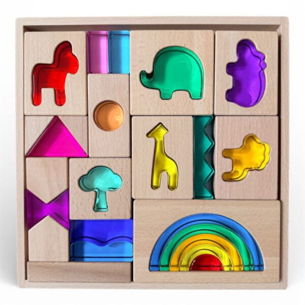 Green Elephant Original Design – Wild Rainbow Safari Blocks Exclusive Limited Edition Wooden & Acrylic Play Set - Image 17