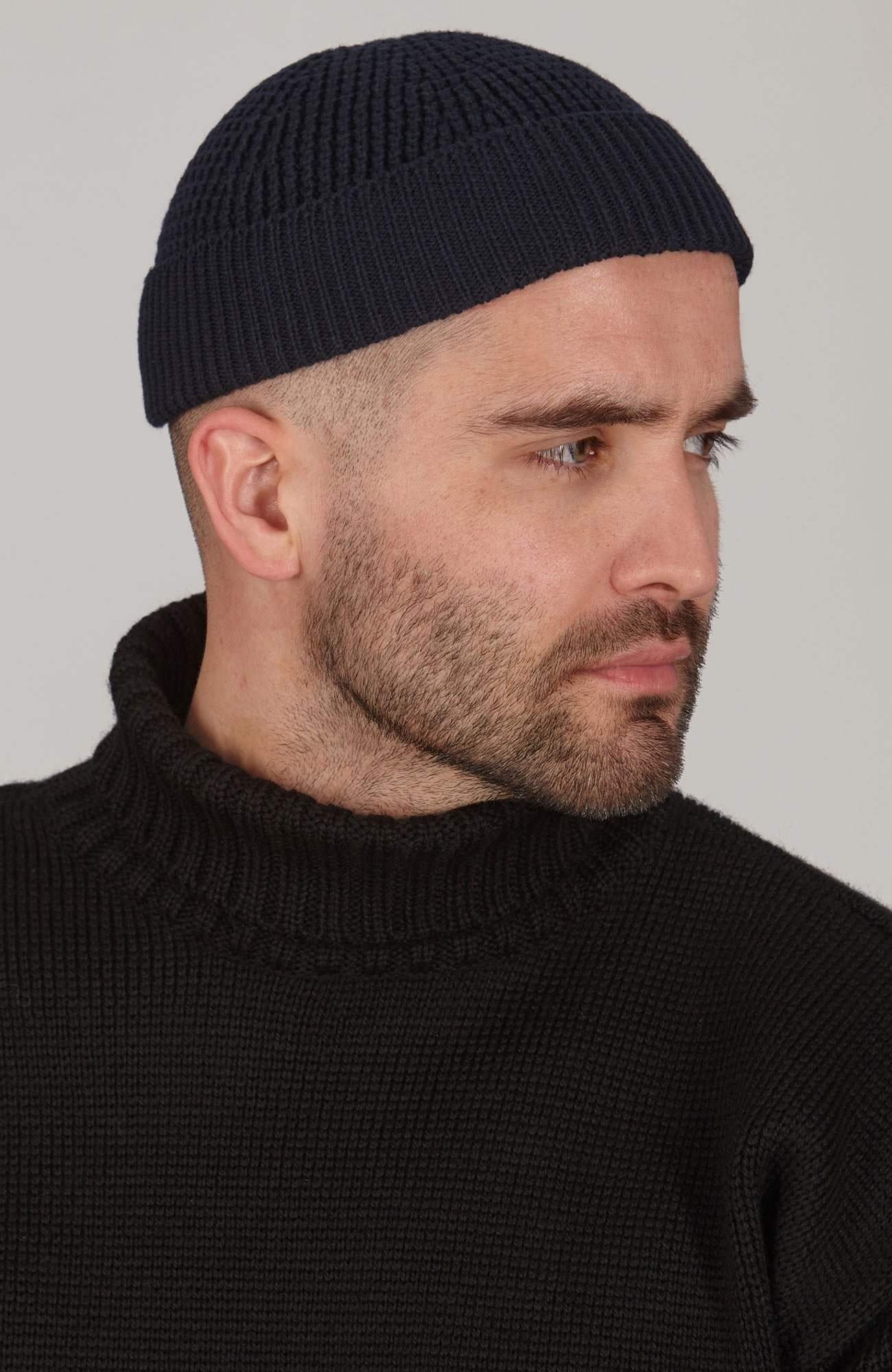 10027 navy model mens knitted cotton docker hat 1 10027 navy model mens knitted cotton docker hat 1