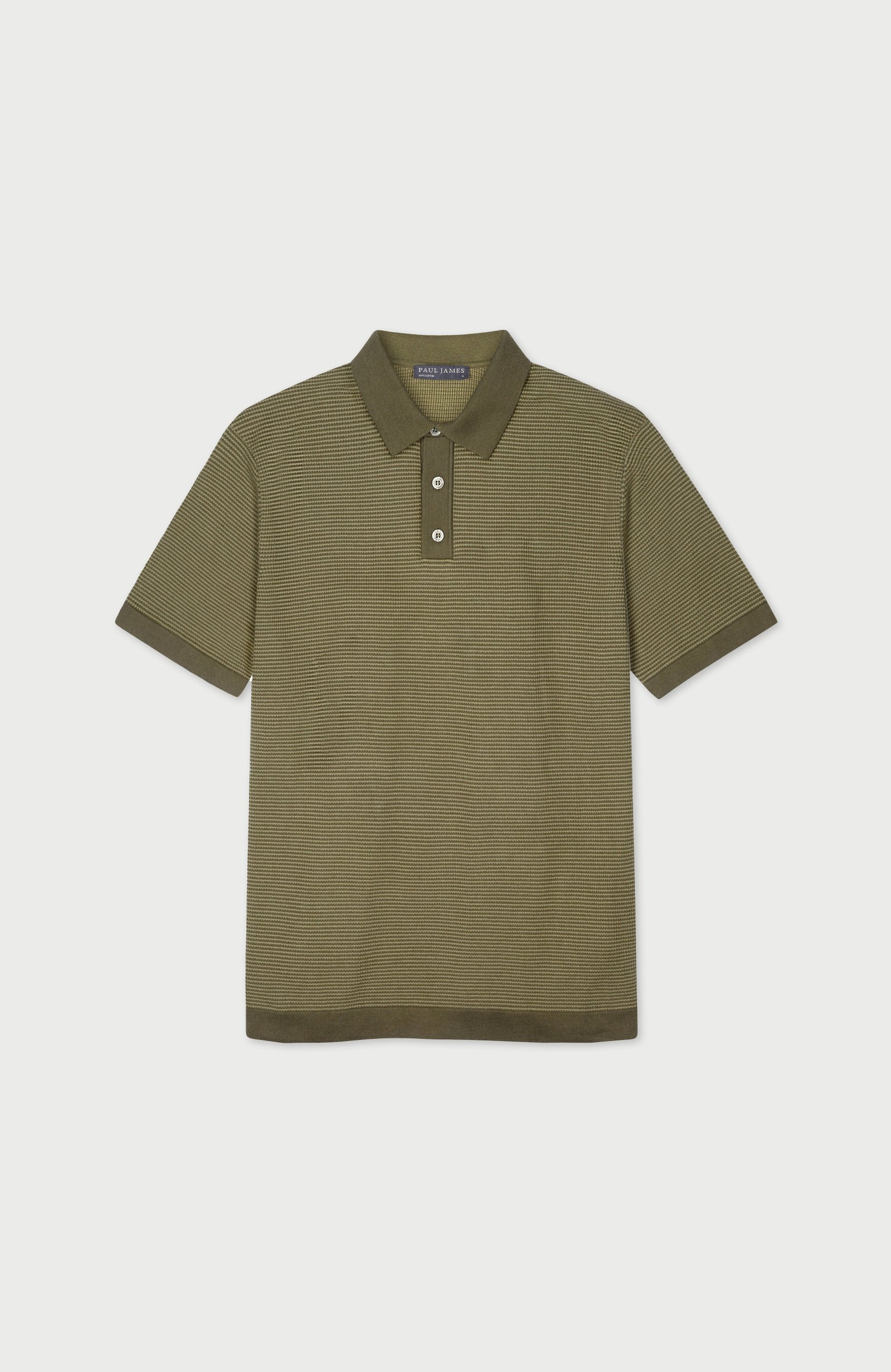 10037 dark olive flat mens cotton textured polo shirt front 1 10037 dark olive flat mens cotton textured polo shirt front 1