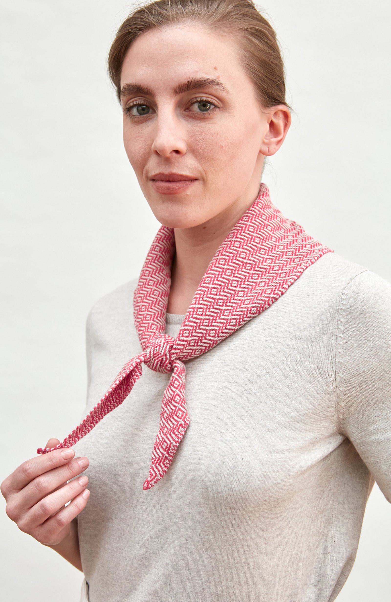 10051 bittersweet red model lightweight cotton two tone neckerchief 5 10051 bittersweet red model lightweight cotton two tone neckerchief 5