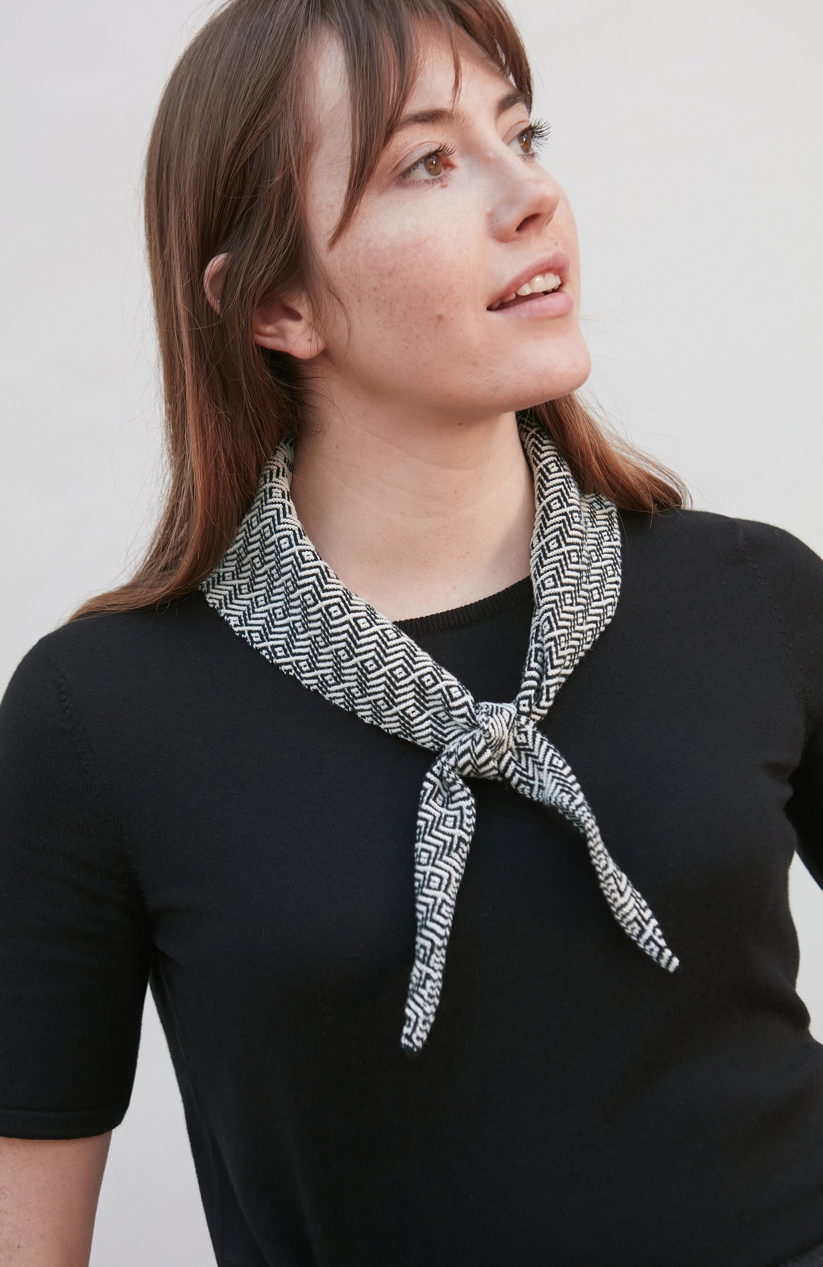 10051 black model lightweight cotton two tone neckerchief 2 10051 black model lightweight cotton two tone neckerchief 2