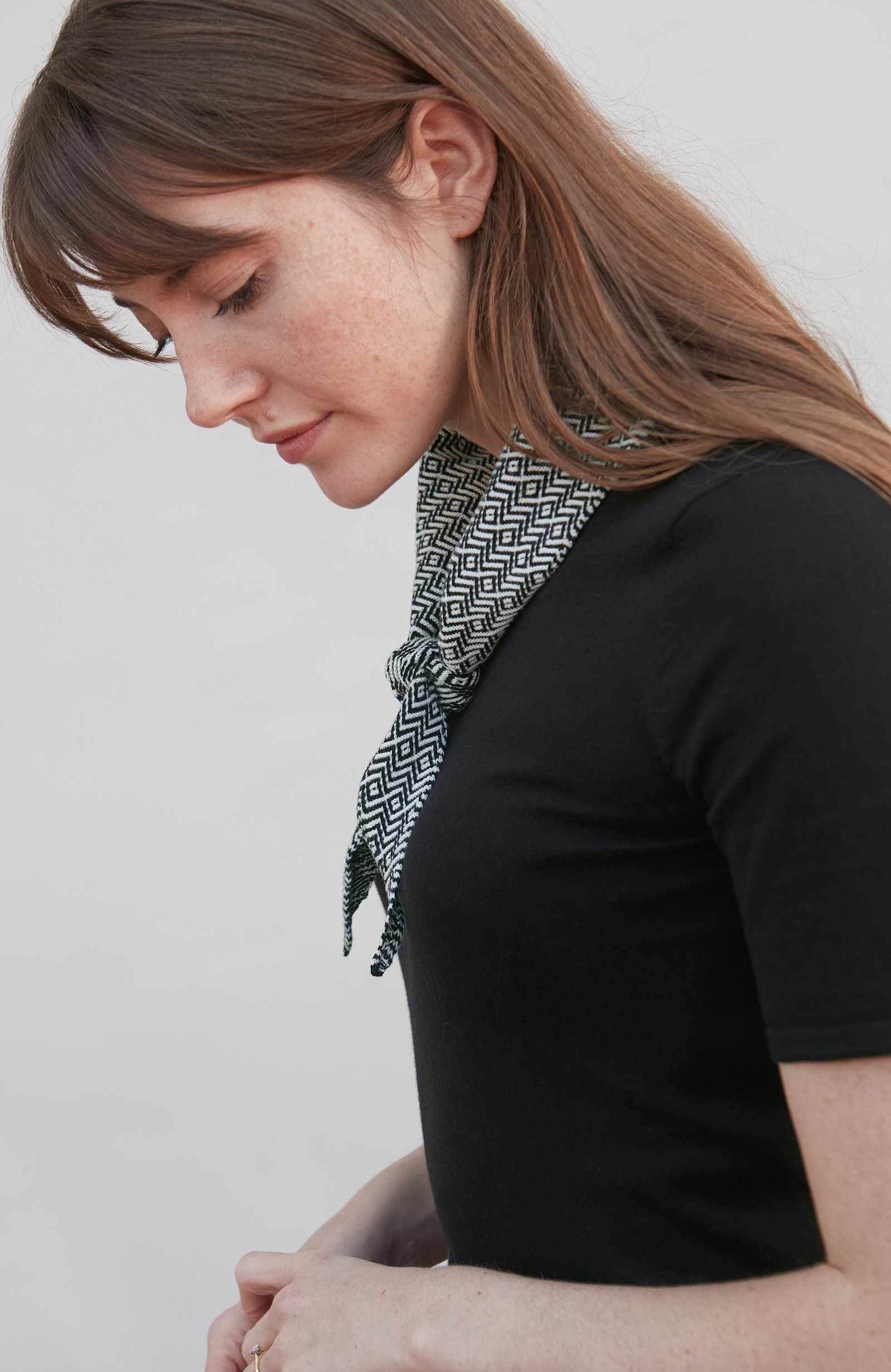 10051 black model lightweight cotton two tone neckerchief 3 10051 black model lightweight cotton two tone neckerchief 3