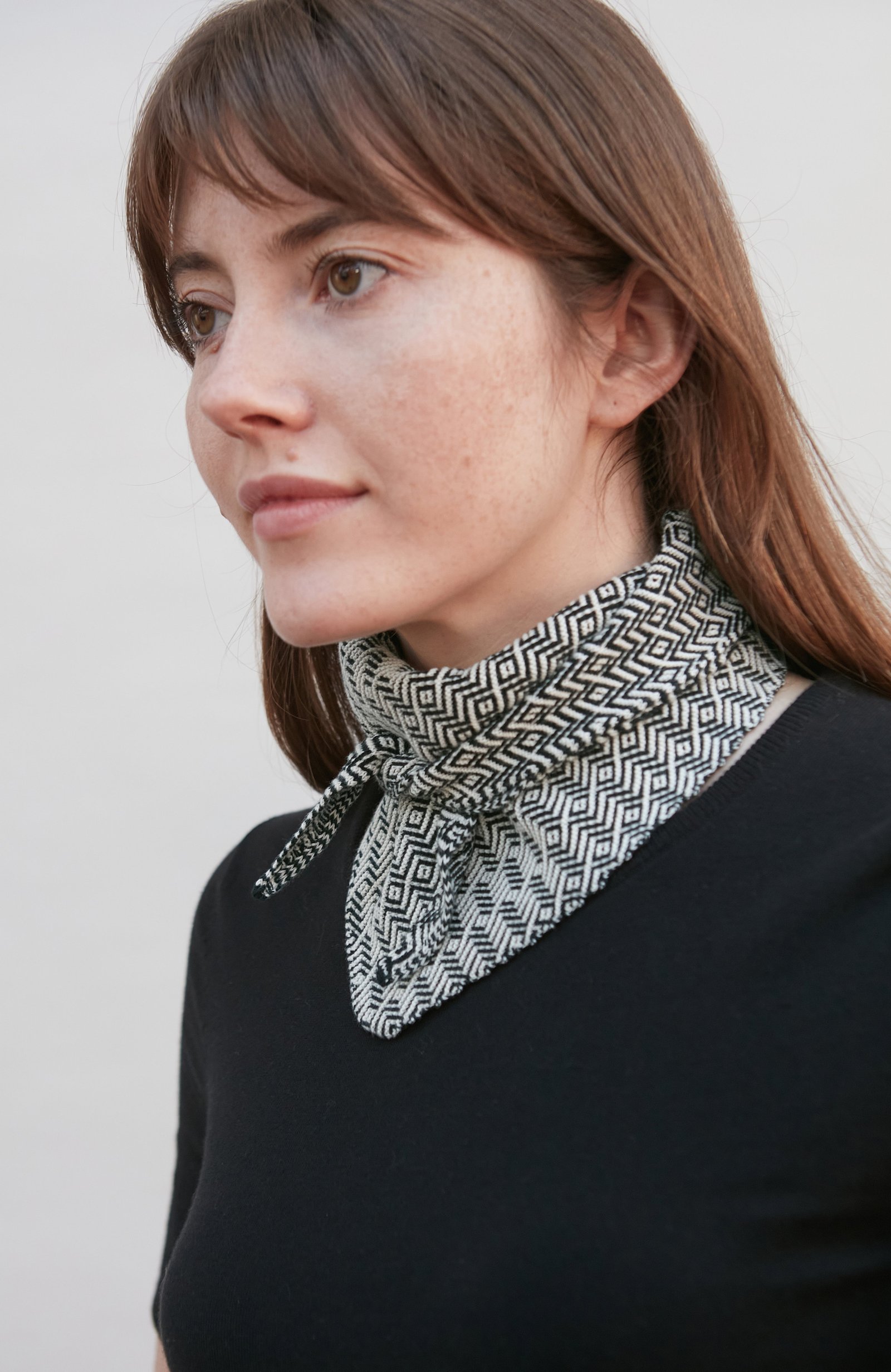 10051 black model lightweight cotton two tone neckerchief 4 10051 black model lightweight cotton two tone neckerchief 4