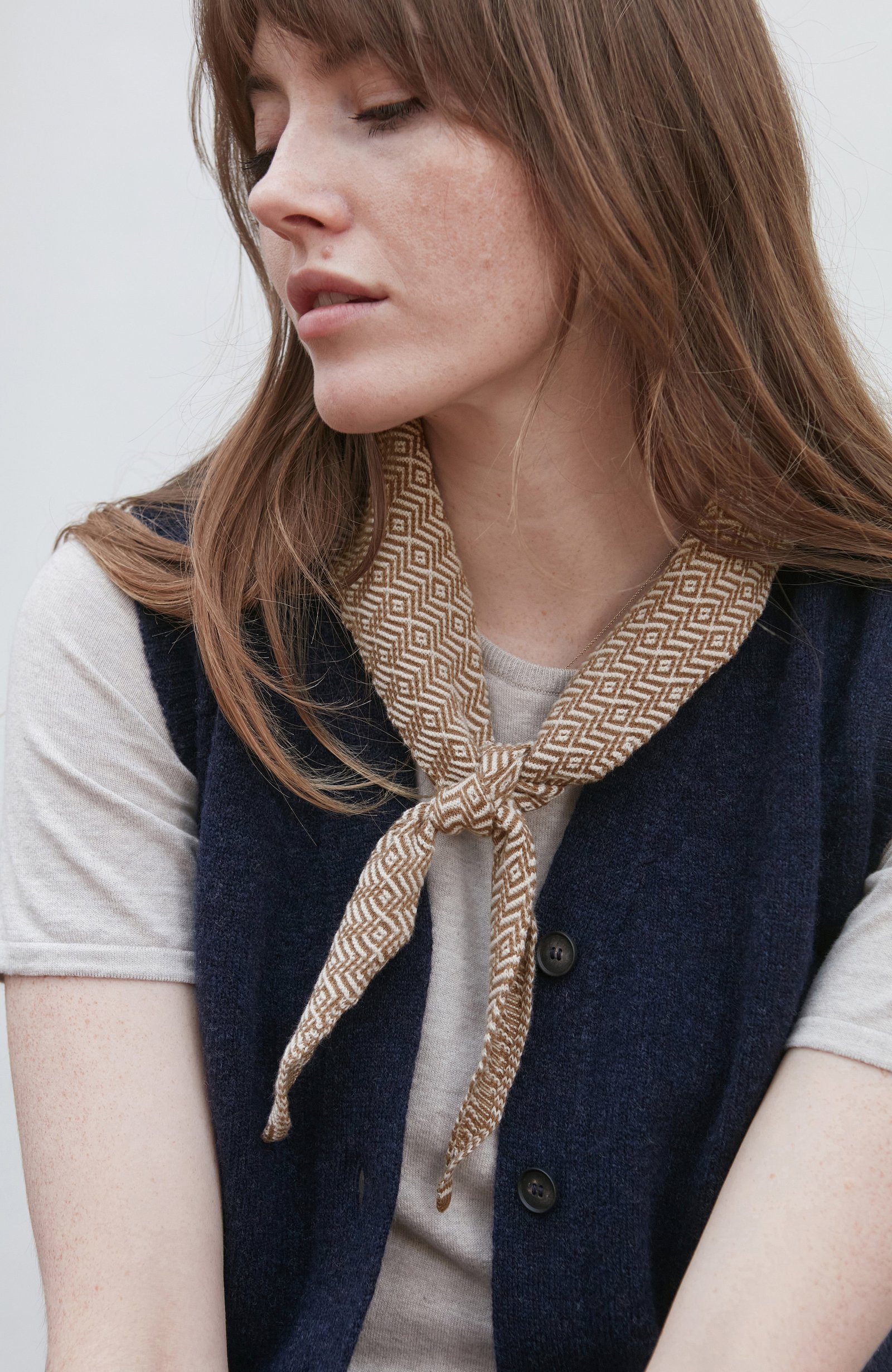 10051 caramel el model lightweight cotton two tone neckerchief 4 10051 caramel el model lightweight cotton two tone neckerchief 4
