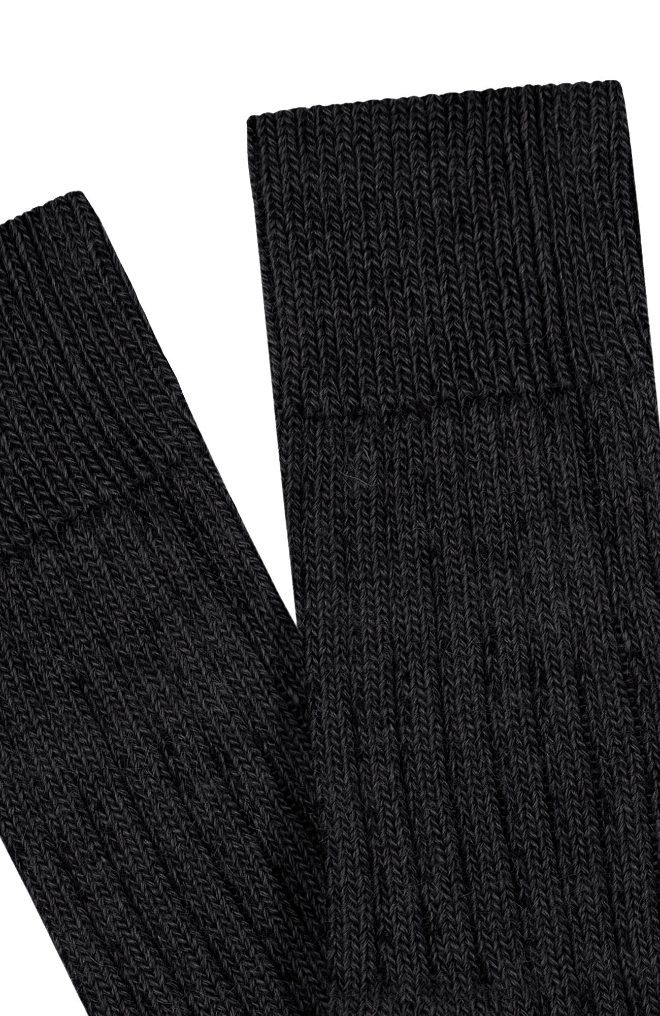 1006a black flat alpaca cushion sole walking socks close up 1006a black flat alpaca cushion sole walking socks close up