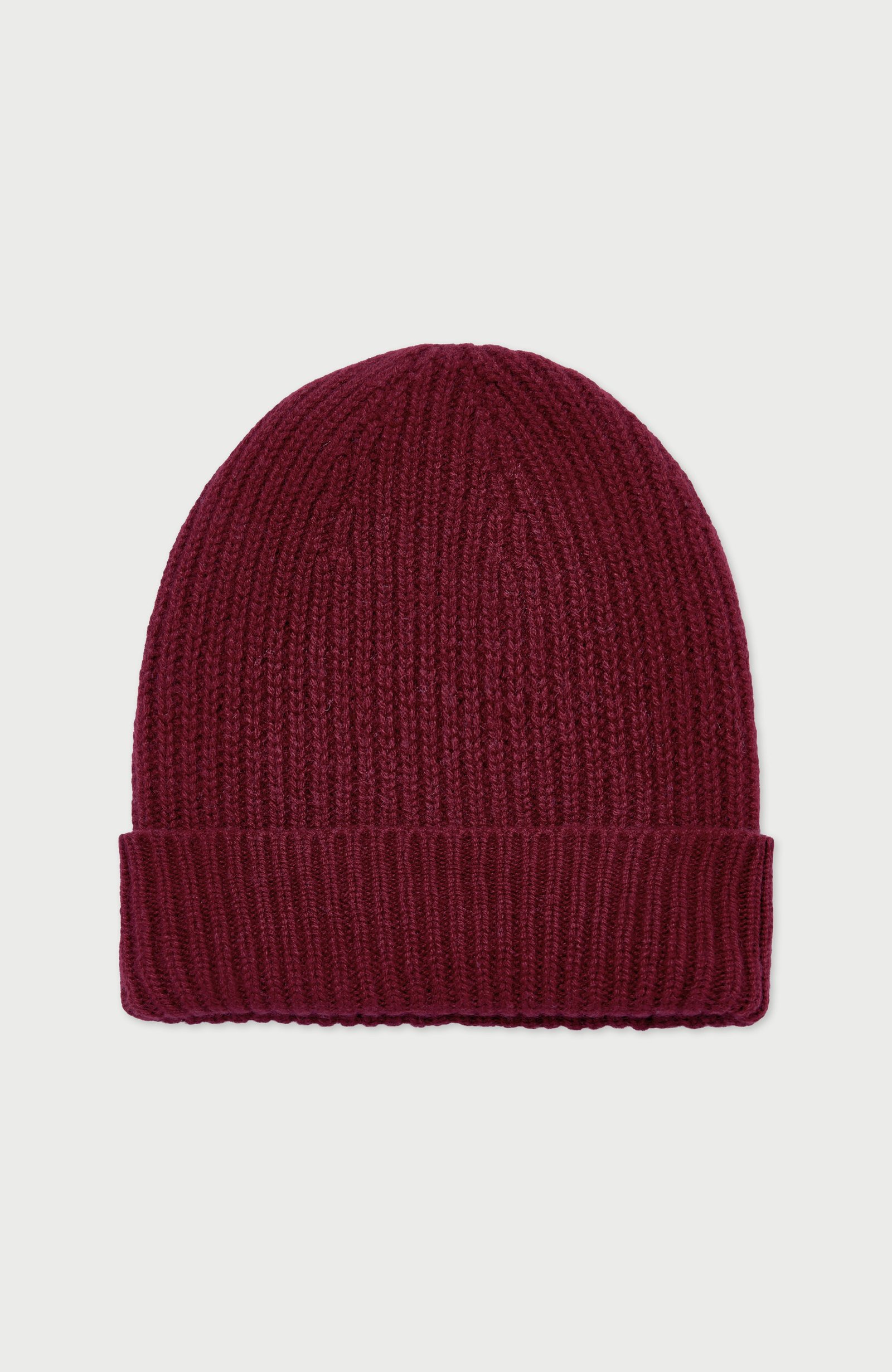 1016 claret flat cashmere ribbed beanie hat 1 1016 claret flat cashmere ribbed beanie hat 1