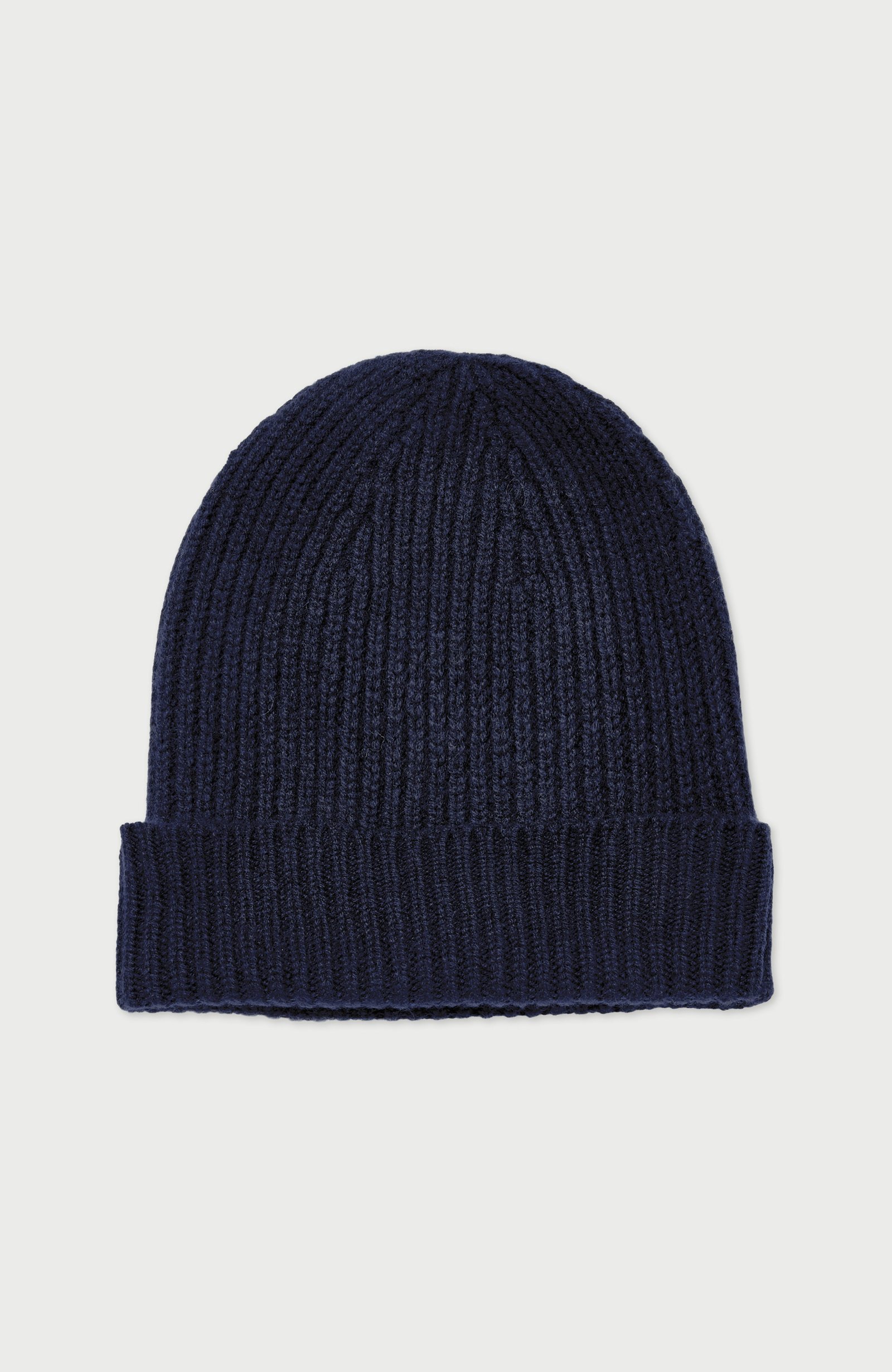 1016 navy flat cashmere ribbed beanie hat 1 1016 navy flat cashmere ribbed beanie hat 1