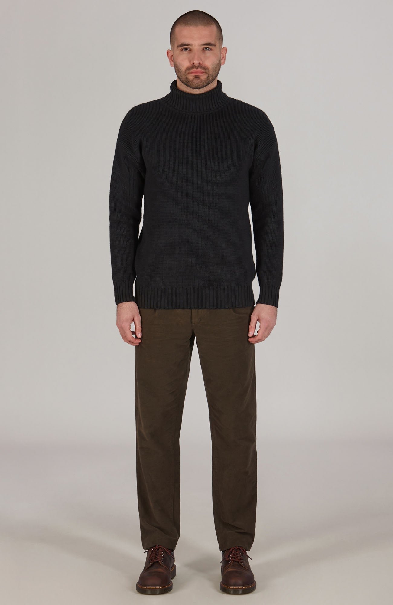 2195 black m model men cotton submariner roll neck jumper 1 2195 black m model men cotton submariner roll neck jumper 1