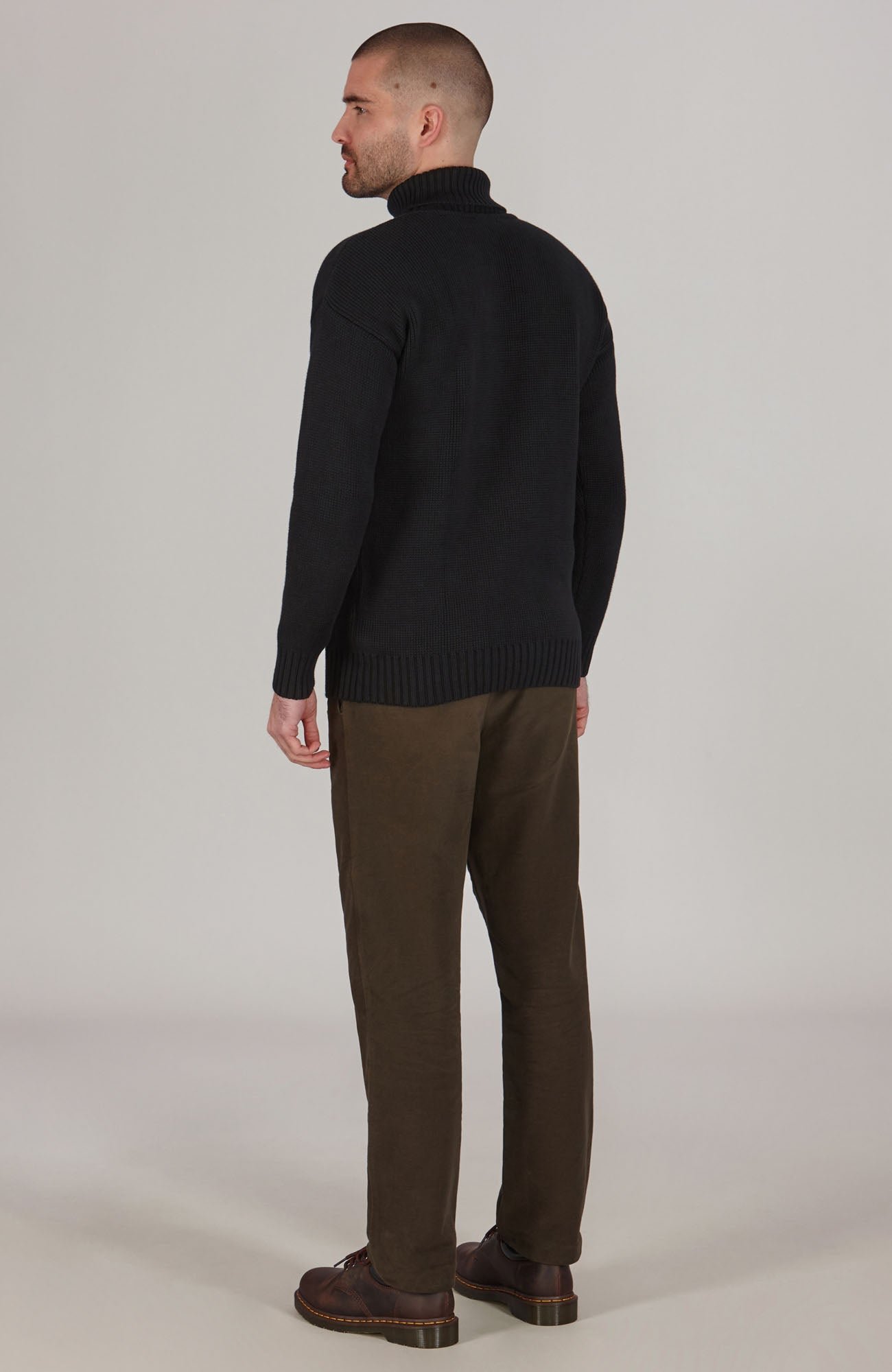 2195 black m model men cotton submariner roll neck jumper 2 2195 black m model men cotton submariner roll neck jumper 2