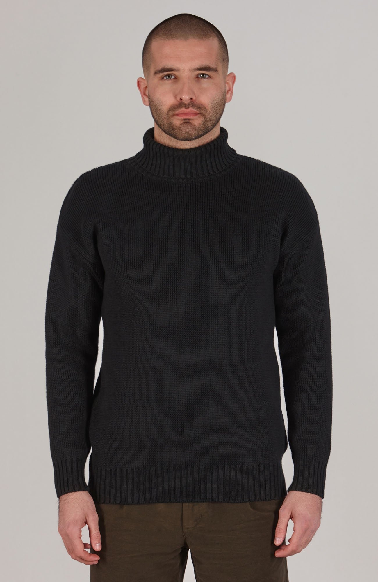 2195 black m model men cotton submariner roll neck jumper 3 2195 black m model men cotton submariner roll neck jumper 3