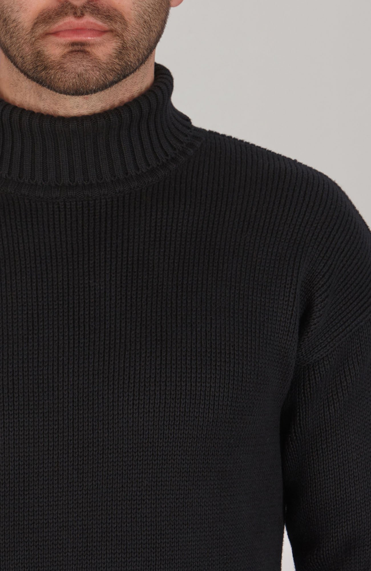 2195 black m model men cotton submariner roll neck jumper 7 2195 black m model men cotton submariner roll neck jumper 7