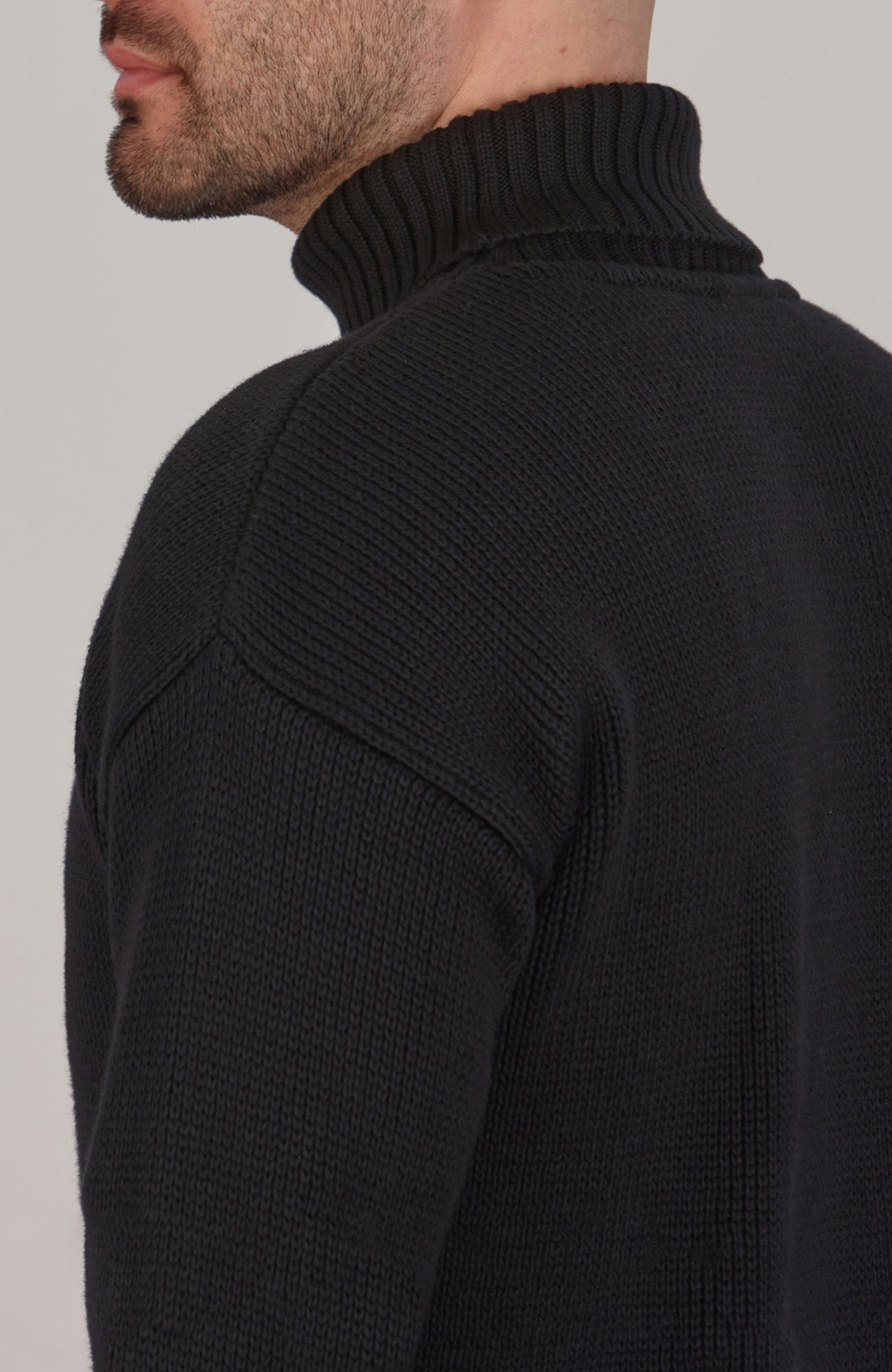 2195 black m model men cotton submariner roll neck jumper 8 2195 black m model men cotton submariner roll neck jumper 8