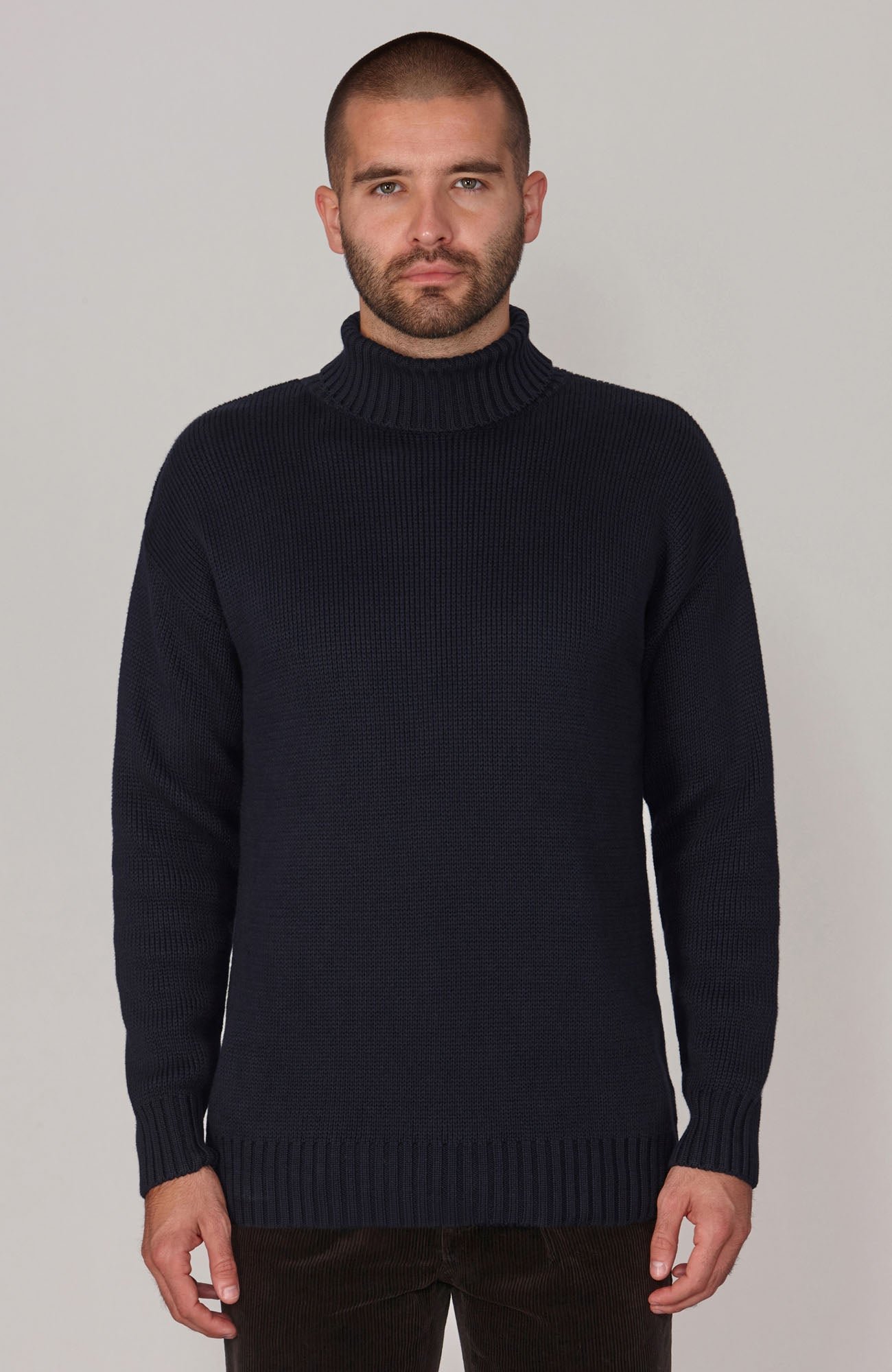 2195 navy model mens heavyweight cotton submariner roll neck jumper 2 2195 navy model mens heavyweight cotton submariner roll neck jumper 2