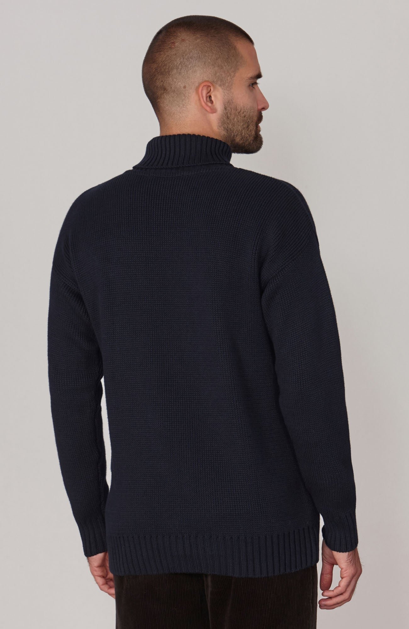 2195 navy model mens heavyweight cotton submariner roll neck jumper 4 2195 navy model mens heavyweight cotton submariner roll neck jumper 4