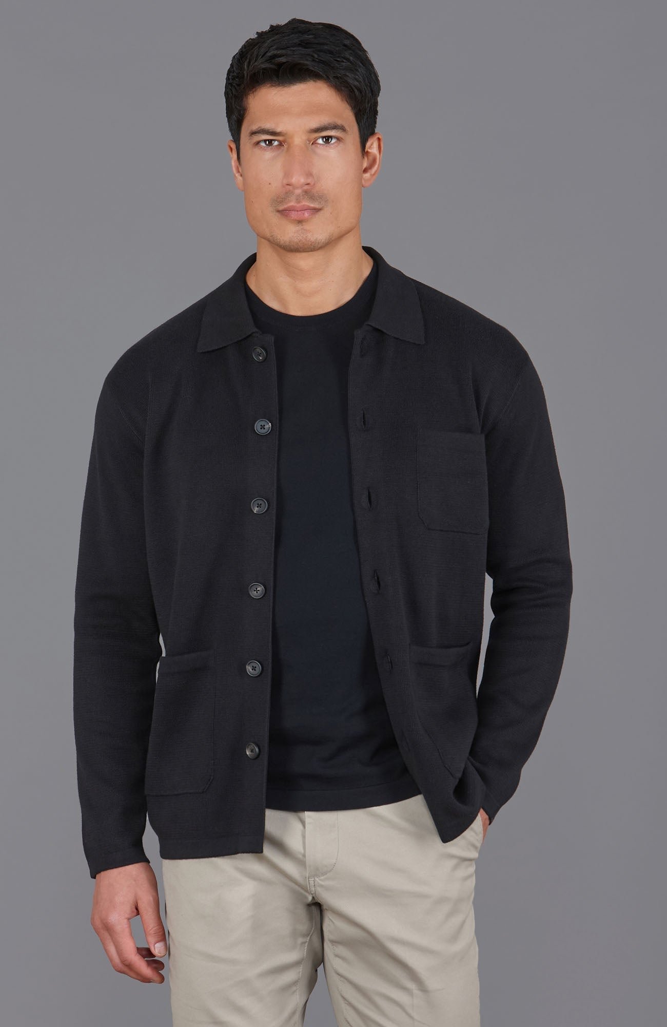 3460 black l 16276 navy m model mens midweight cotton work shirt 2 3460 black l 16276 navy m model mens midweight cotton work shirt 2