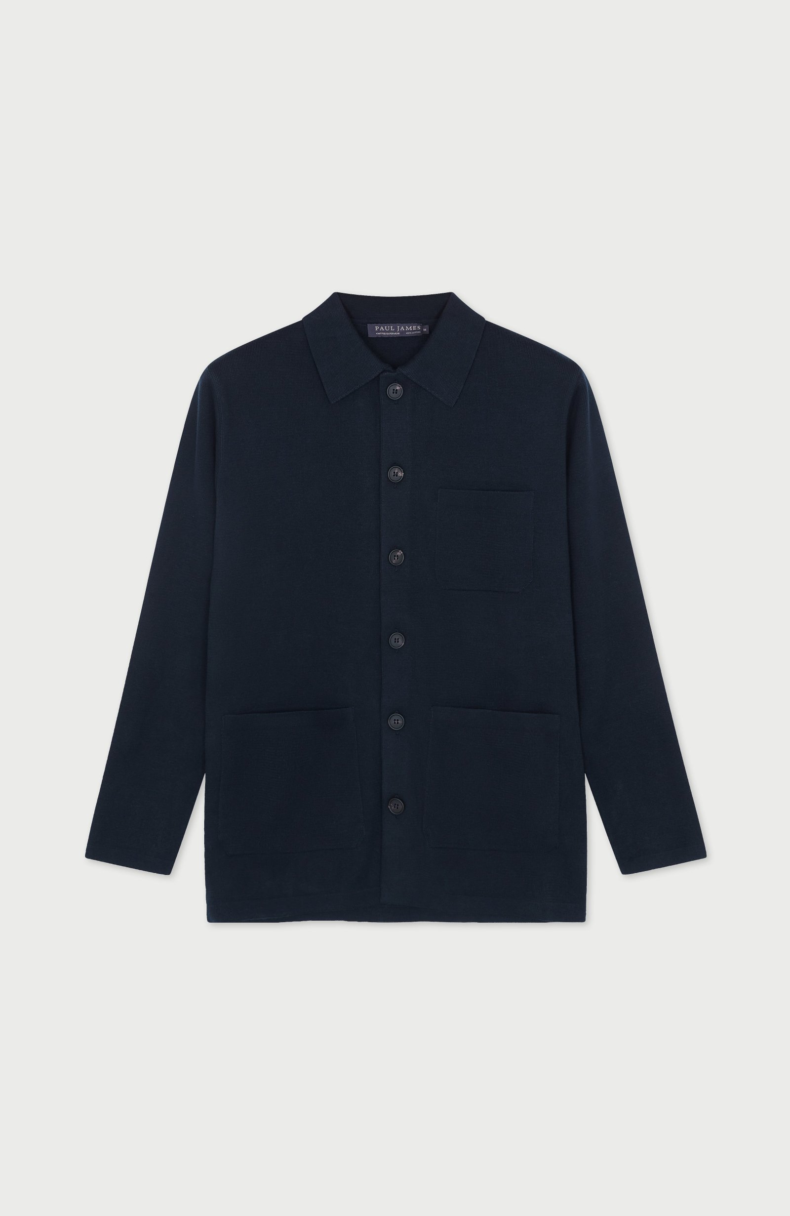 3460 navy flat mens midweight cotton work shirt front 1 3460 navy flat mens midweight cotton work shirt front 1