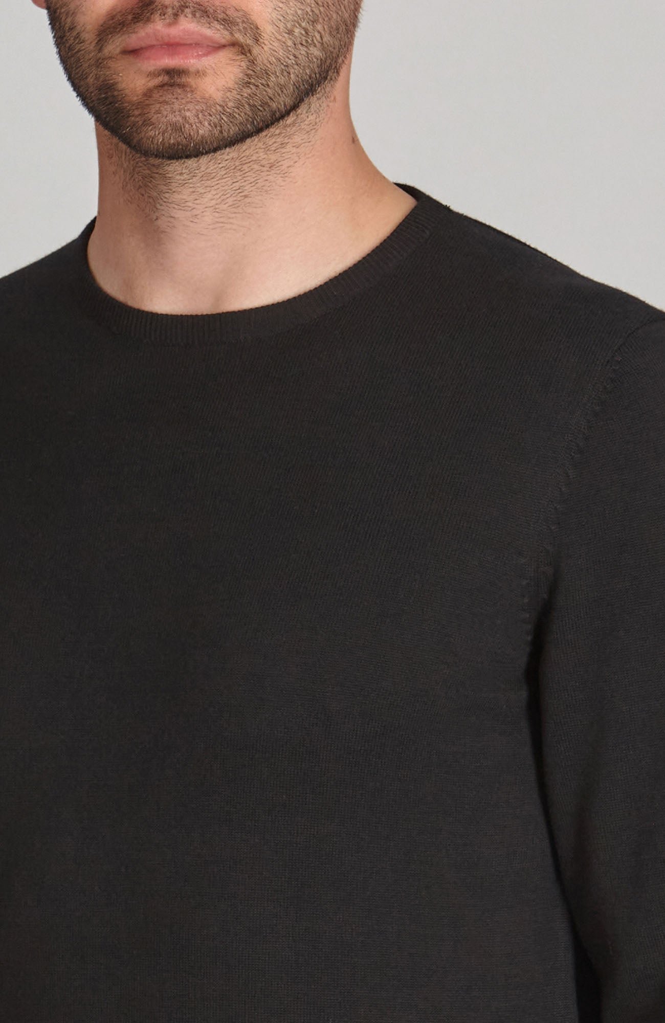 3474 black model mens cotton crew neck jumper 6 3474 black model mens cotton crew neck jumper 6