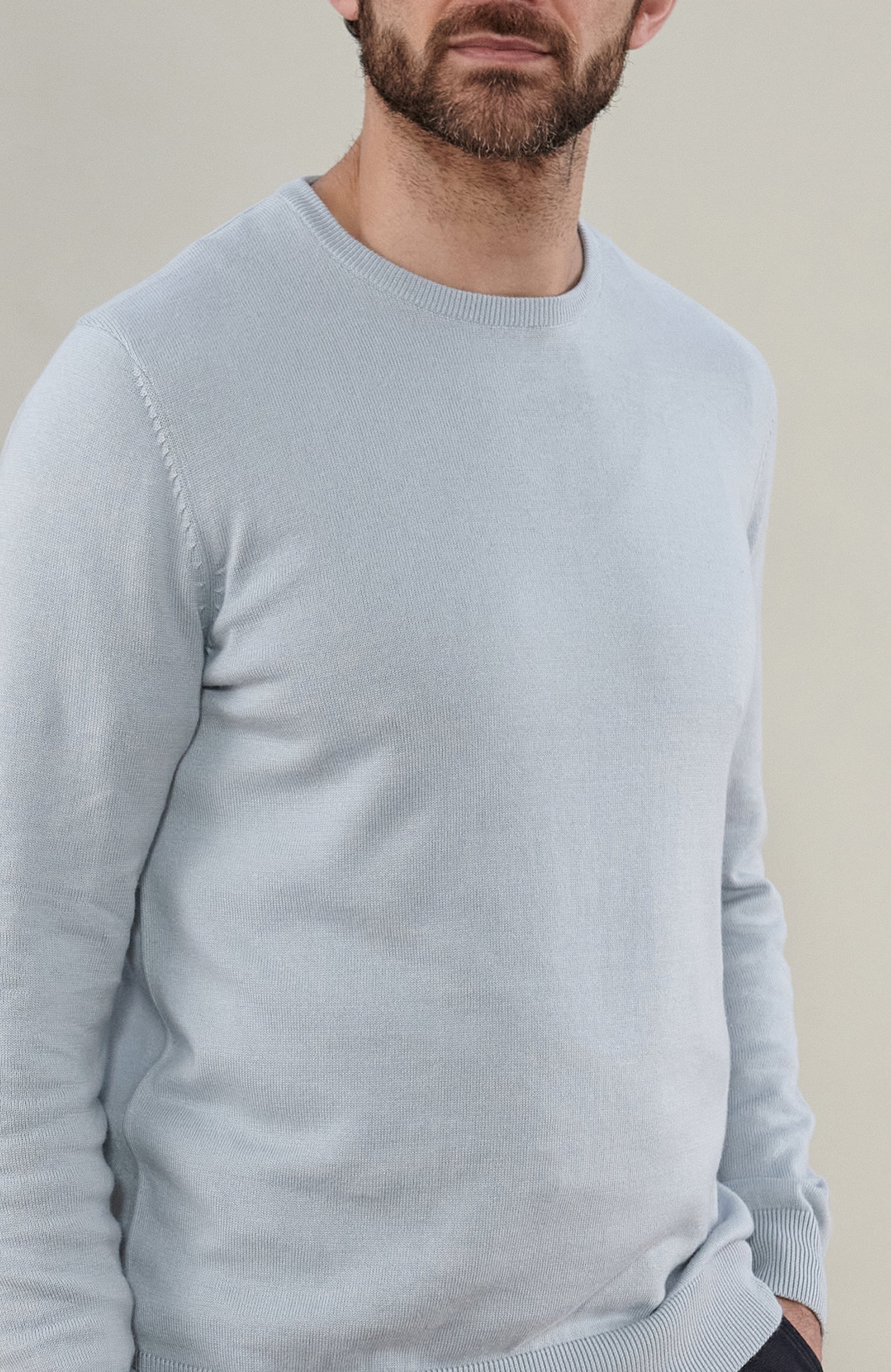 3474 chalk blue m el model mens cotton crew neck jumper 4a 3474 chalk blue m el model mens cotton crew neck jumper 4a