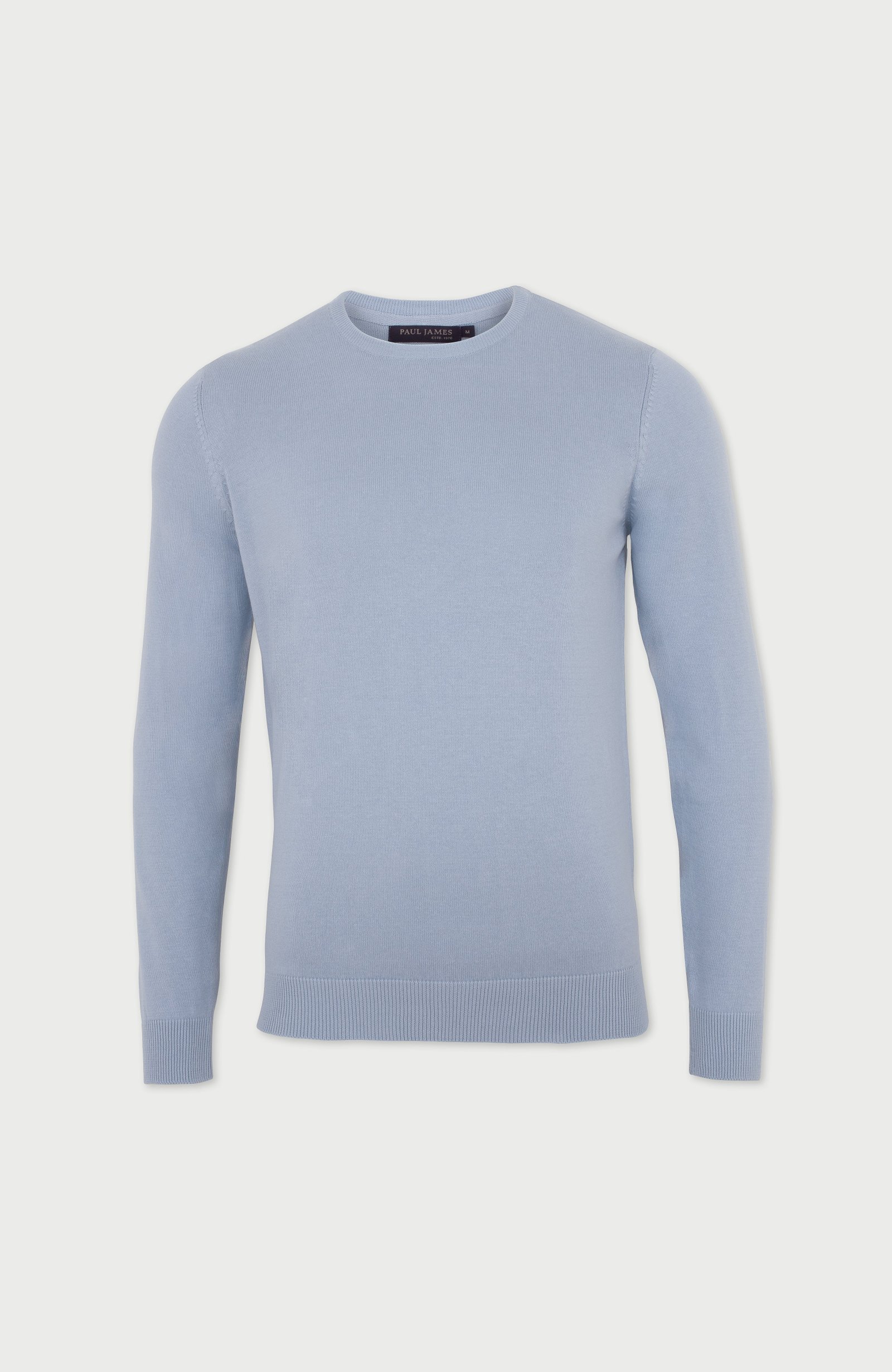 3474 chalk blue im mens round neck cotton jumper 3474 chalk blue im mens round neck cotton jumper
