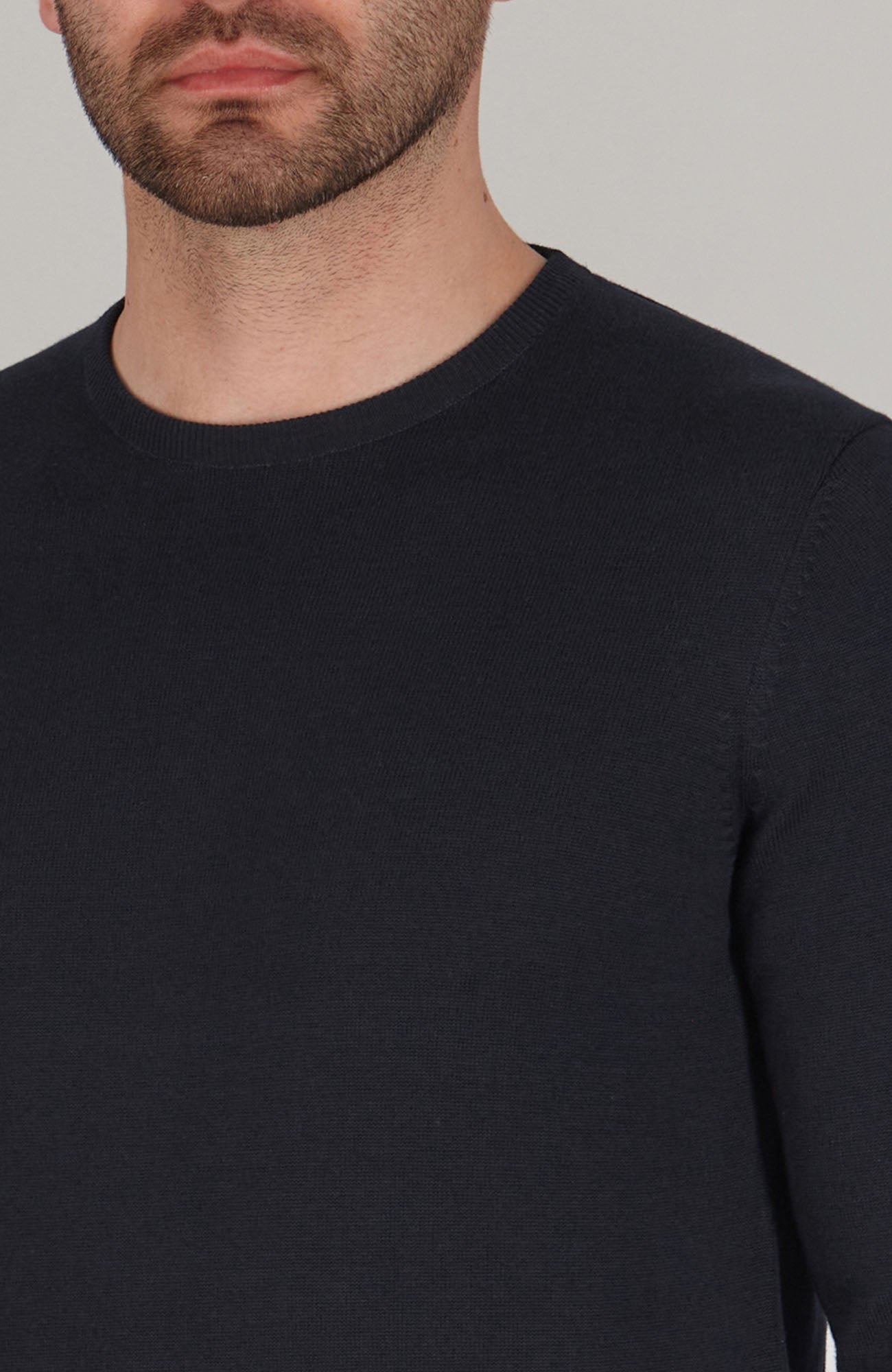 3474 navy m model mens cotton crew neck jumper 6 1 3474 navy m model mens cotton crew neck jumper 6 1