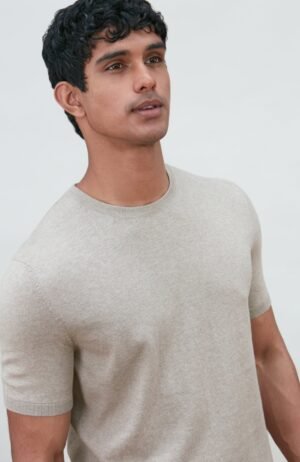 3562 fawn m el model mens ultra fine cotton knitted t shirt 7