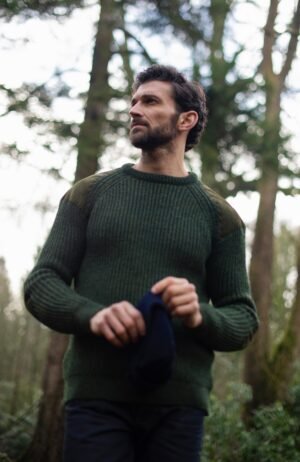 4897 loden 8193 navy lo model mens british wool shooting jumper 1 re